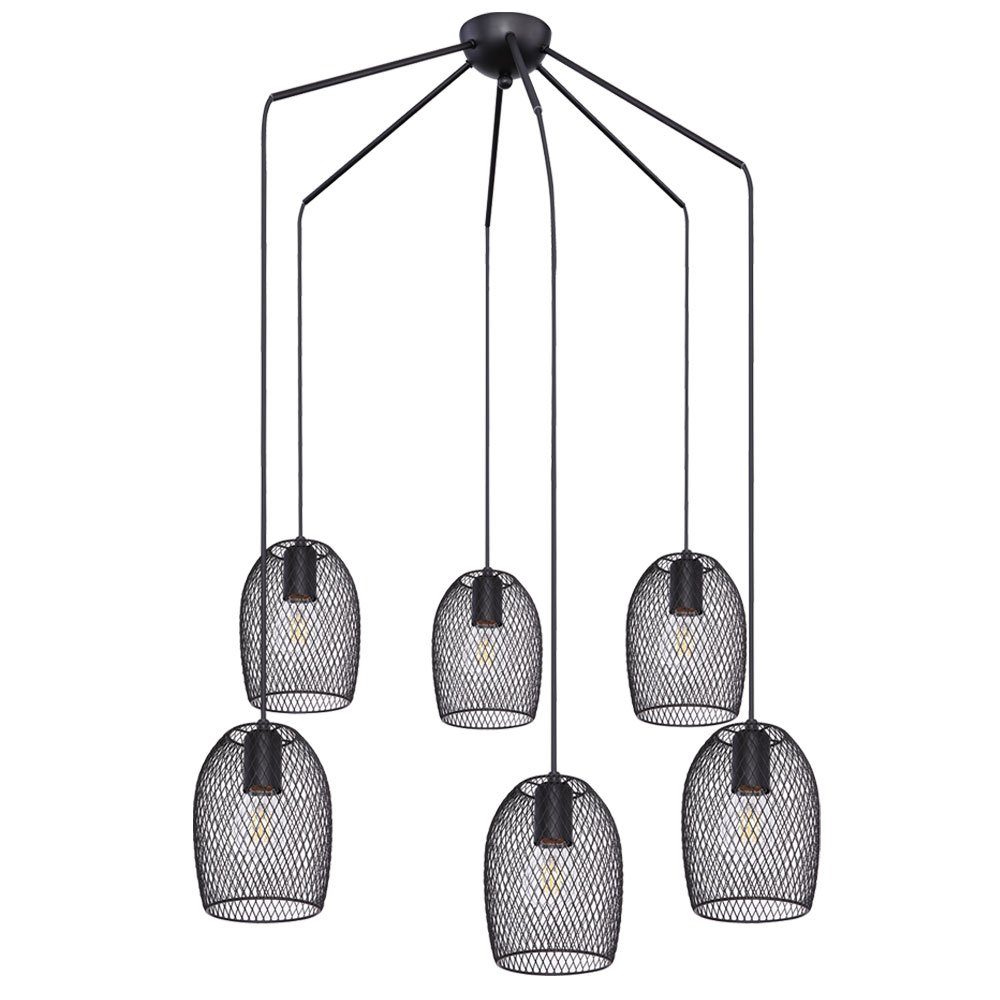 etc-shop Pendelleuchte, Leuchtmittel inklusive, Warmweiß, Farbwechsel, Geflecht Pendel Decken Lampe DIMMBAR Wohn Zimmer Fernbedienung