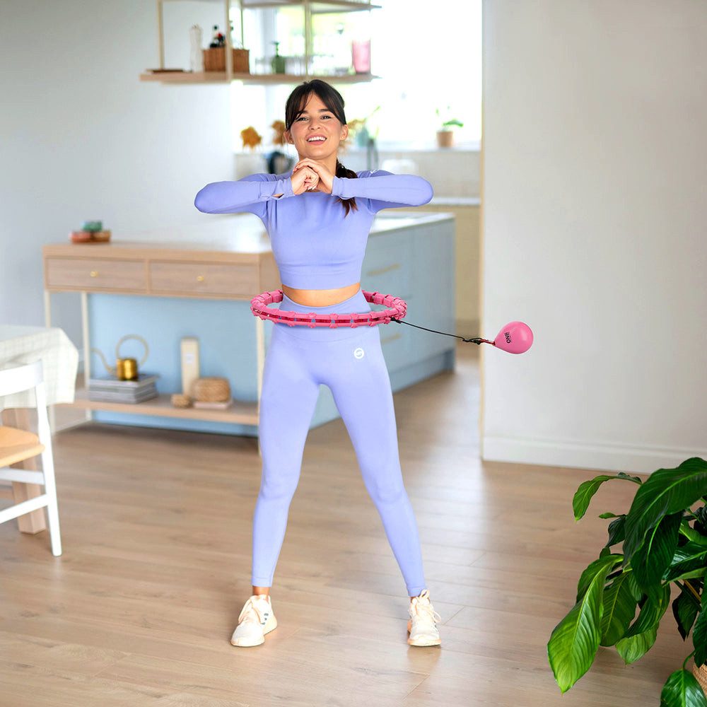 ONE FITNESS Hula-Hoop-Reifen Fitnessreifen Schwerkraftball (Spar-Set, 1-tlg., Sport), Effektives Core-Workout mit kugelgelagerter Bewegung