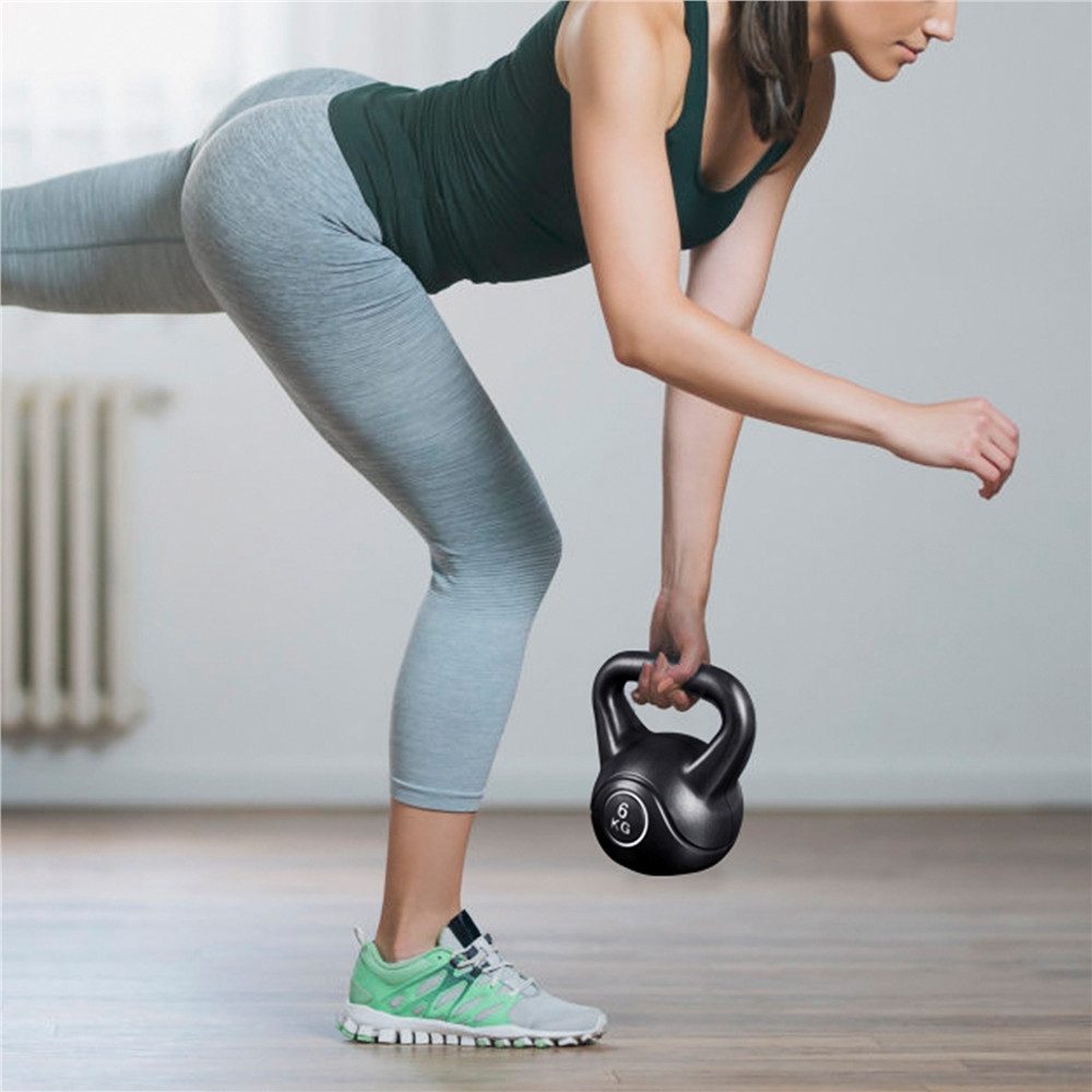 Yaheetech Kettlebell 6/8/10/12/16/20 kg, Kugelhantel Kunststoff Schwunghantel für Krafttraining