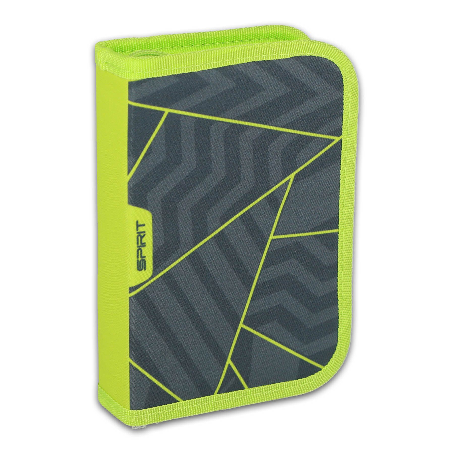 Spirit Federmäppchen SPIRIT Schüler Etui 28 teilig 1-Zipper Mäppchen ABS GREEN grün