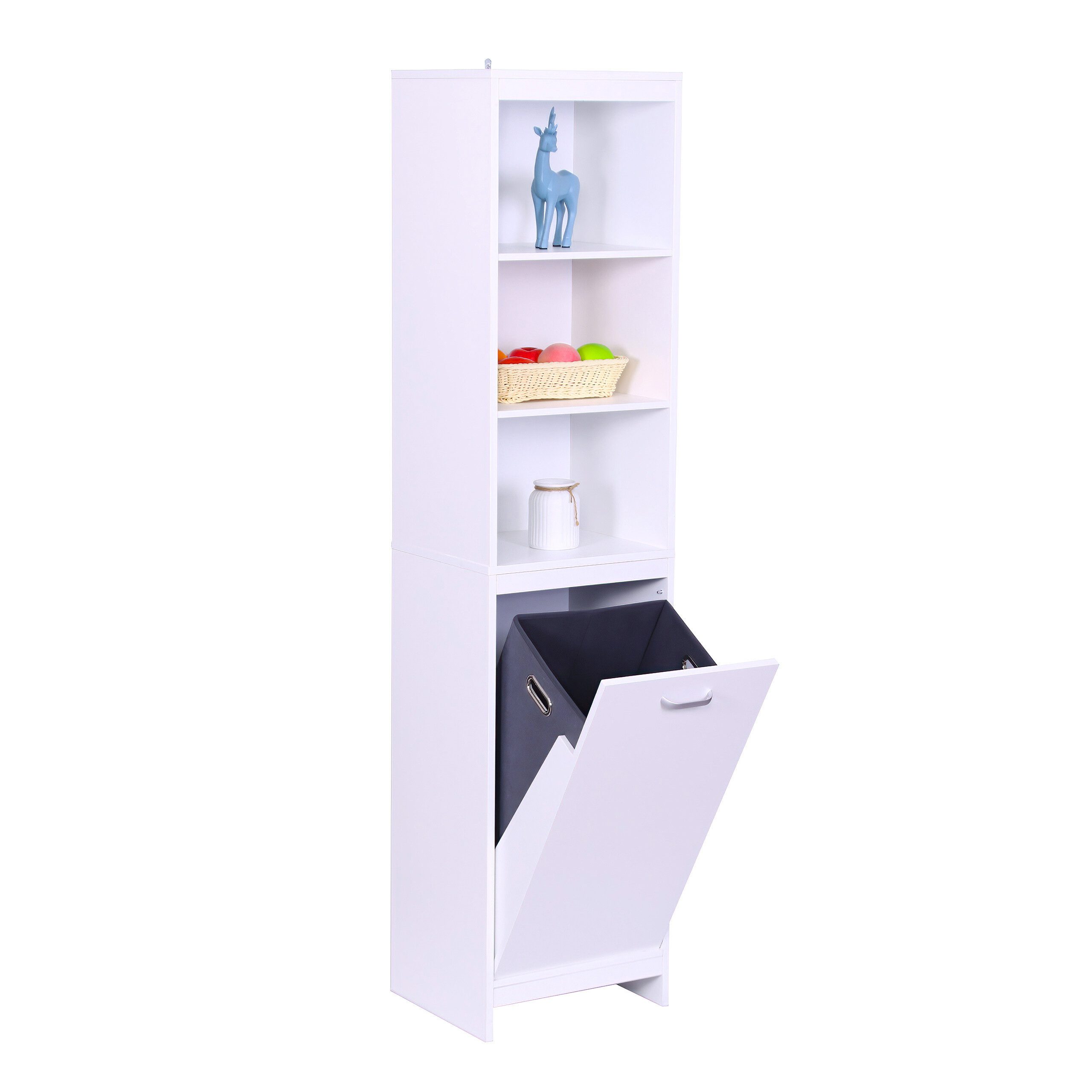 relaxdays Wäscheschrank mit 44 l Wäschesack (1-St)