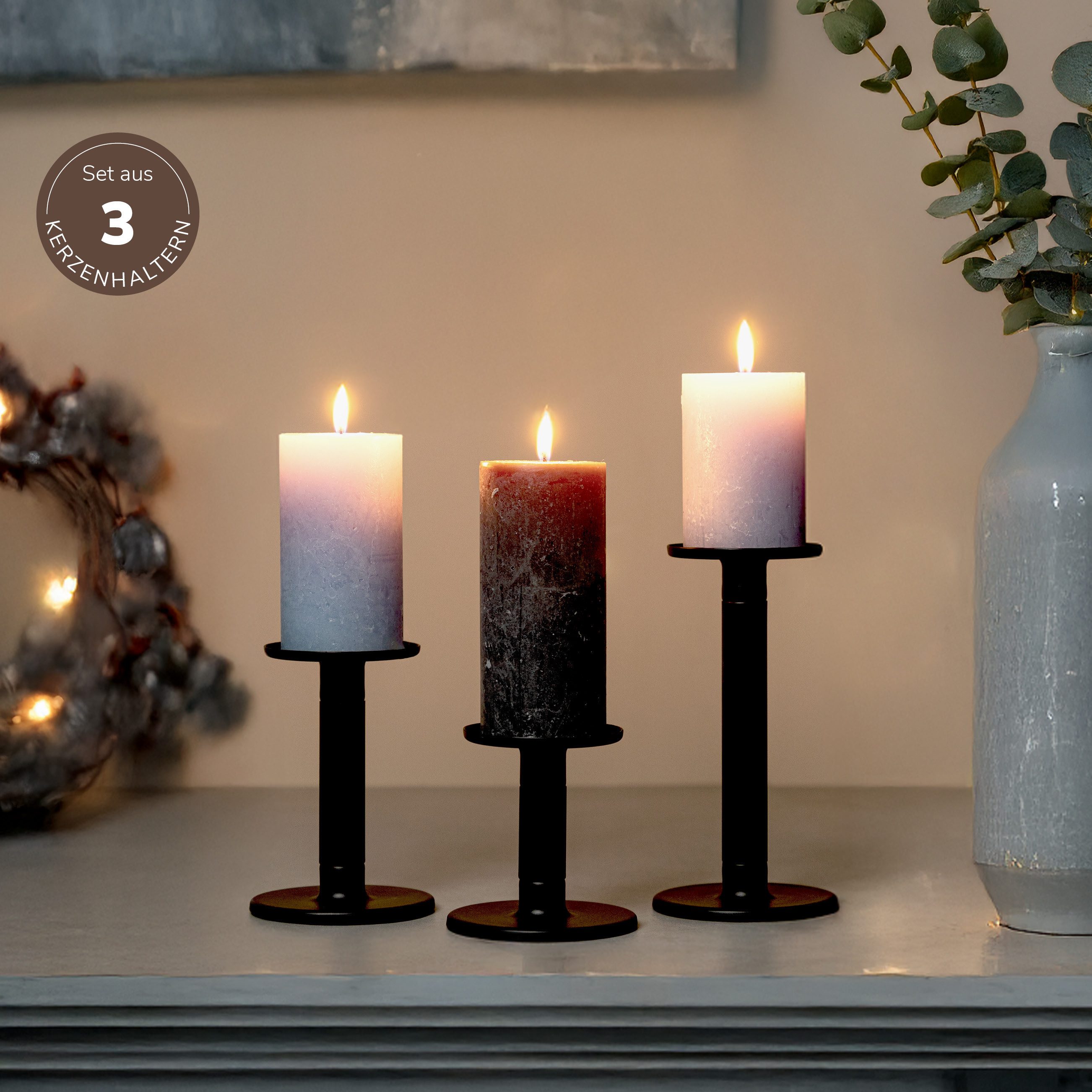 bremermann Kerzenhalter 3er-Set Kerzenhalter 2in1, Kerzenständer, günstig online kaufen