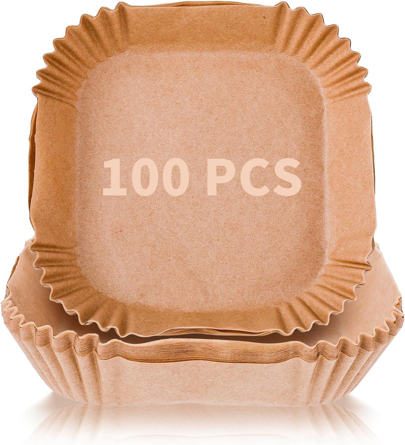 FELIXLEO Бумага для выпечки Airfryer Бумага для выпечки, 100 Stück 20cm Antihaft Wasserdicht Бумага для выпечки