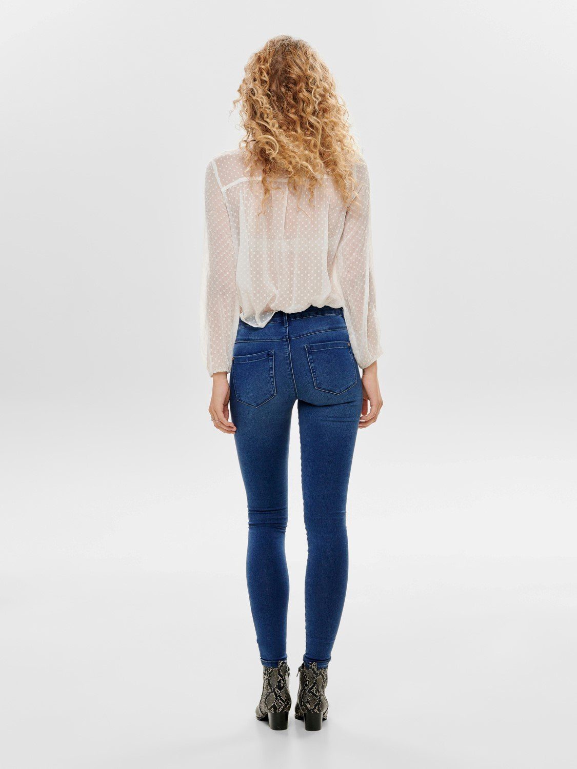 ONLY Skinny-fit-Jeans Only Skinny-Fit Denim Damen Regular-Waist Jeans-Hose OnlRoyal