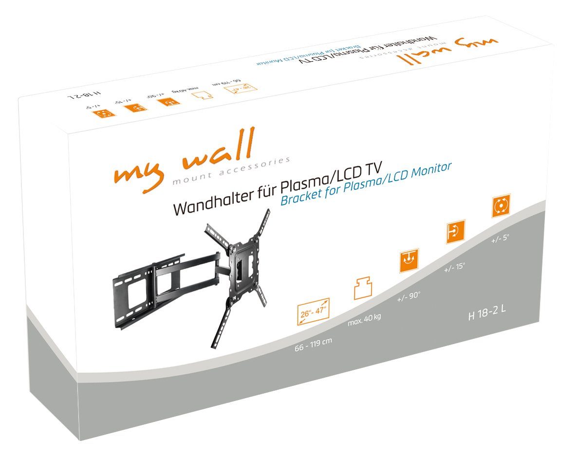 H18-2L für 1-teilig, my (bis Zoll, LCD 60 TV-Wandhalterung, wall Wandhalter TV) Packung,