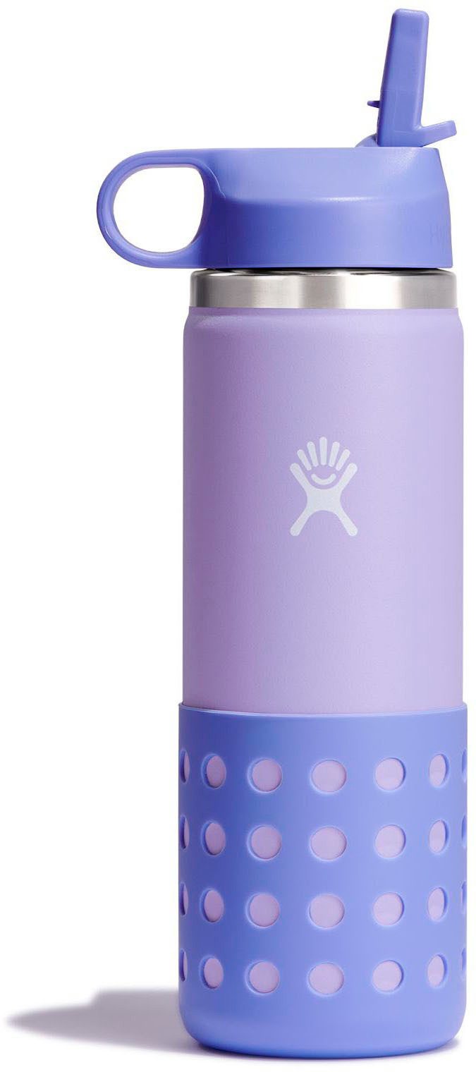 Hydro Flask Trinkflasche Kids Wide Mouth w/ Straw Lid, TempShield™- doppelwandige Vakuumisolierung, 591 ml