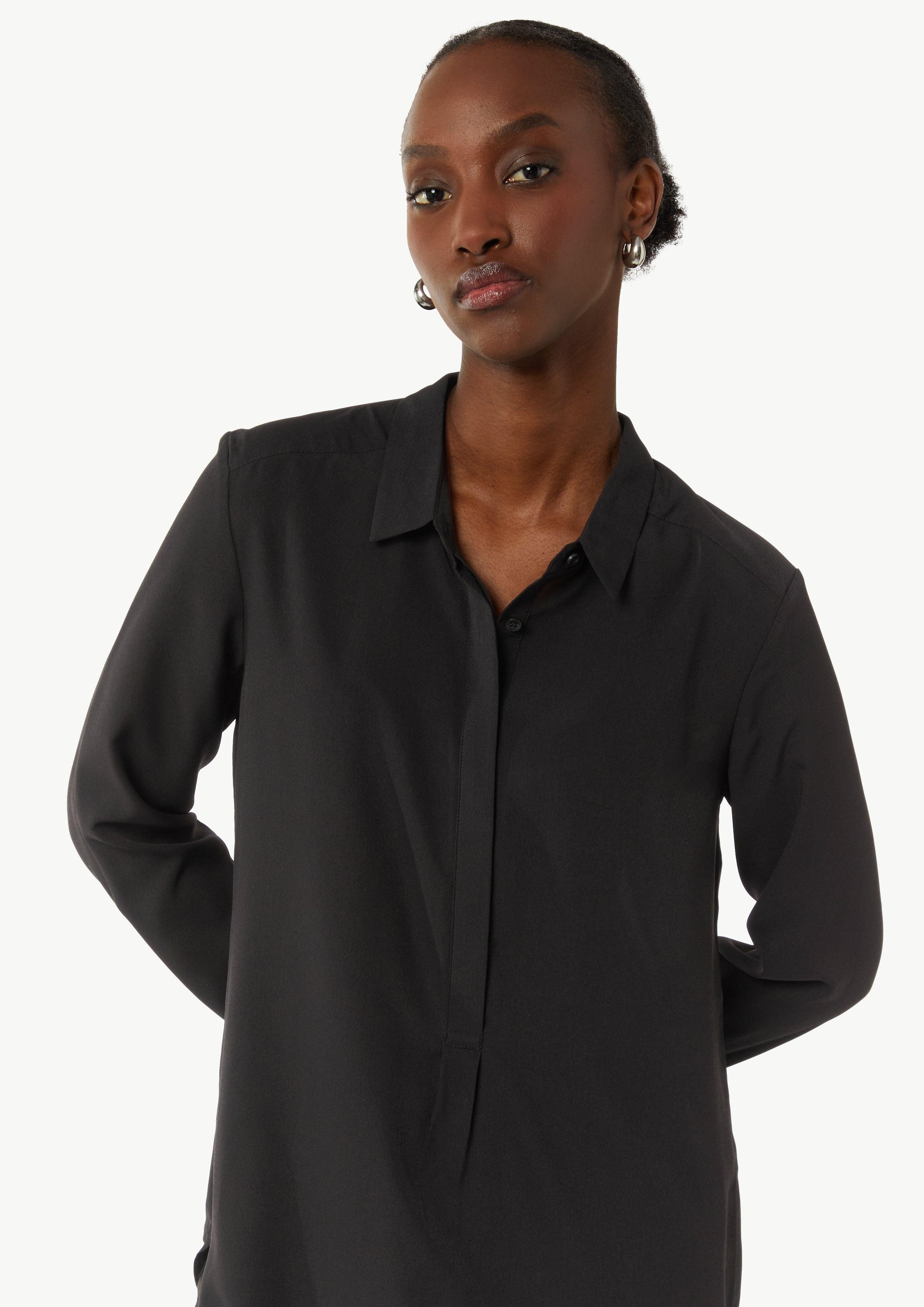 Comma Langarmbluse Weich fließende Longbluse aus günstig online kaufen