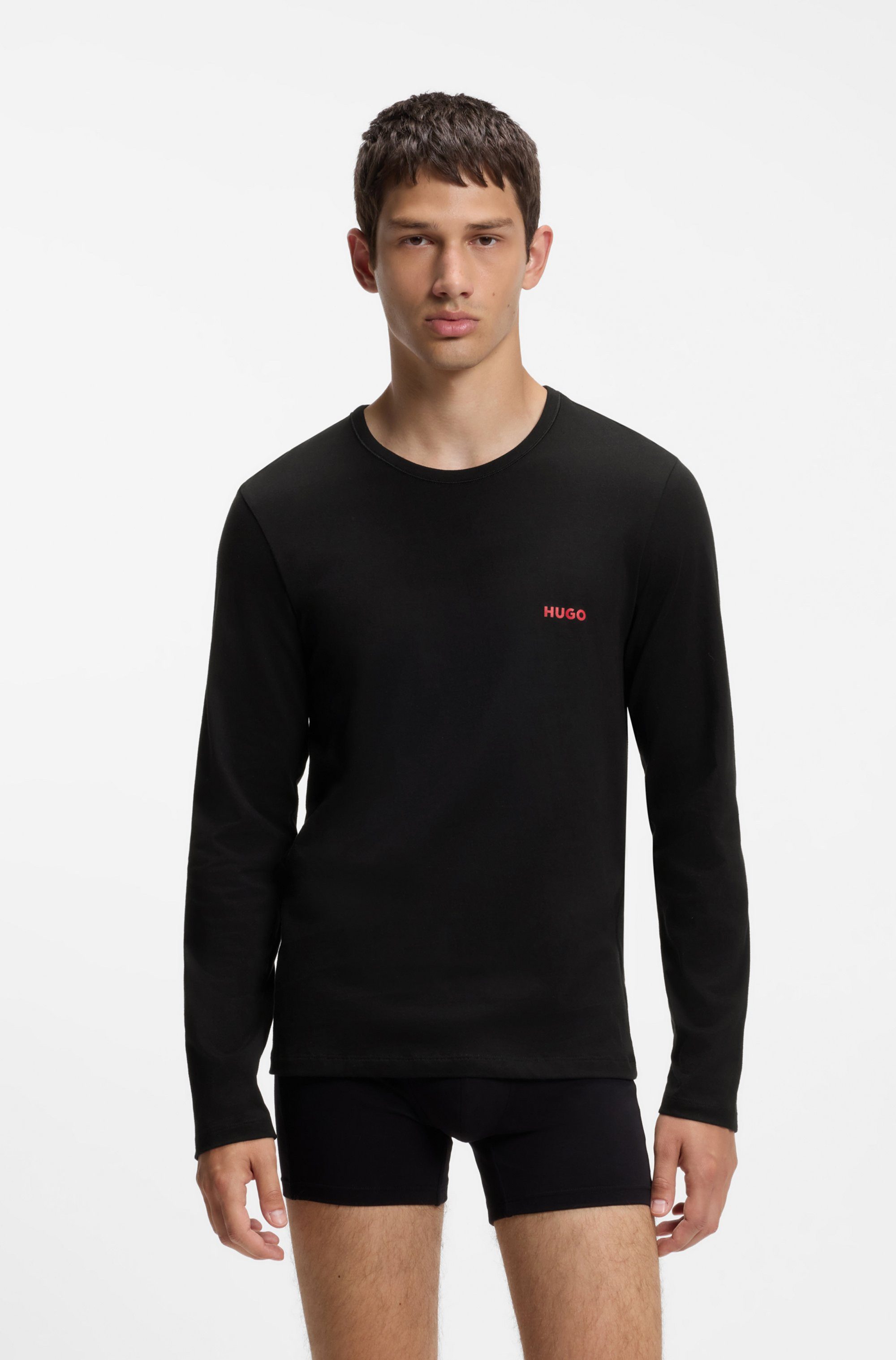 HUGO Langarmshirt LS-SHIRT RN TRIPLET (Set, 3er Pack)