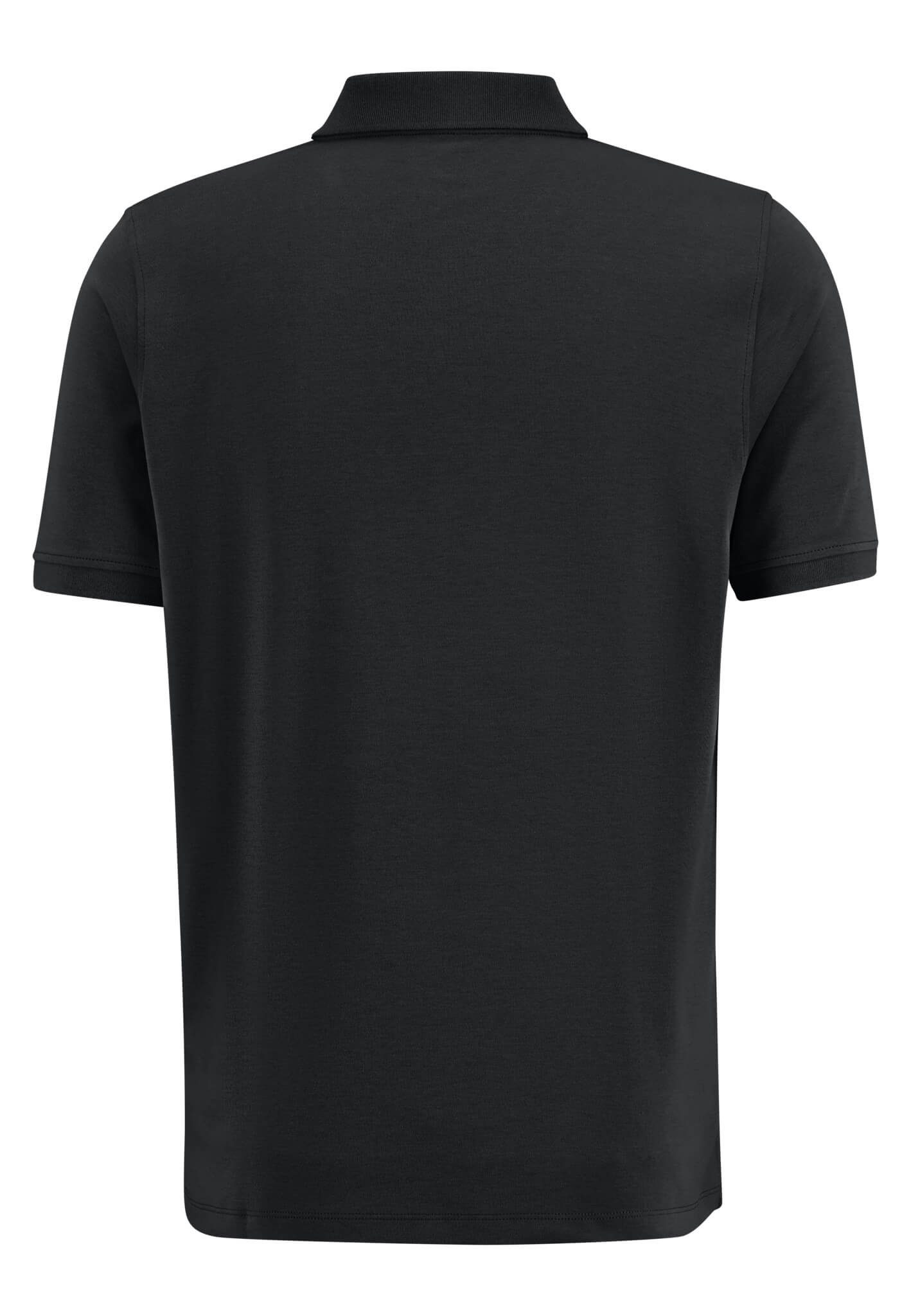 Polo-Shirt aus schwarz (1-tlg) Interlock-Jersey Weiches Poloshirt FYNCH-HATTON