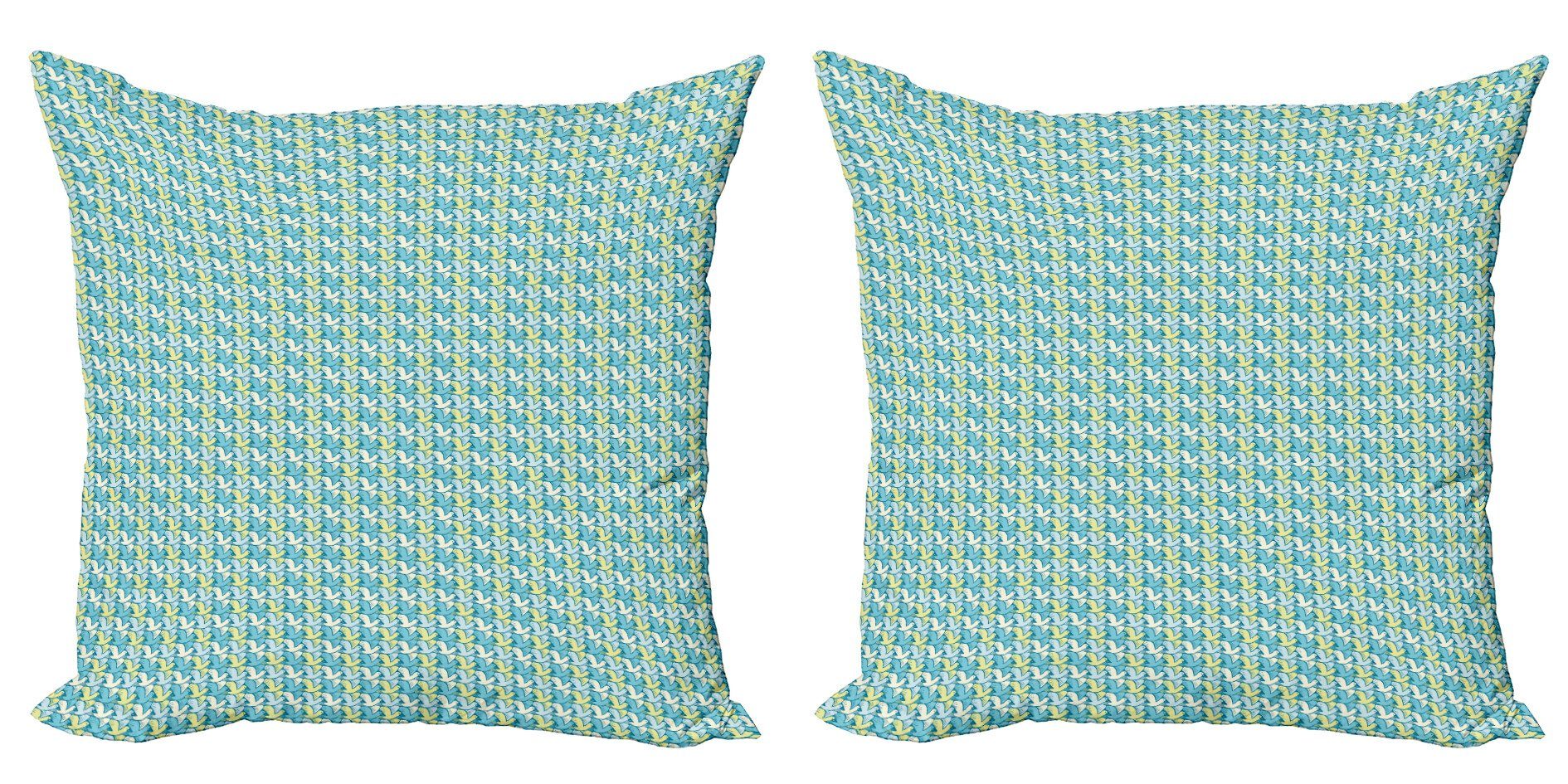 Kissenbezüge Modern Accent Doppelseitiger Digitaldruck, Abakuhaus (2 Stück), Vögel Kreative wiederholendes Muster | Kissenbezüge