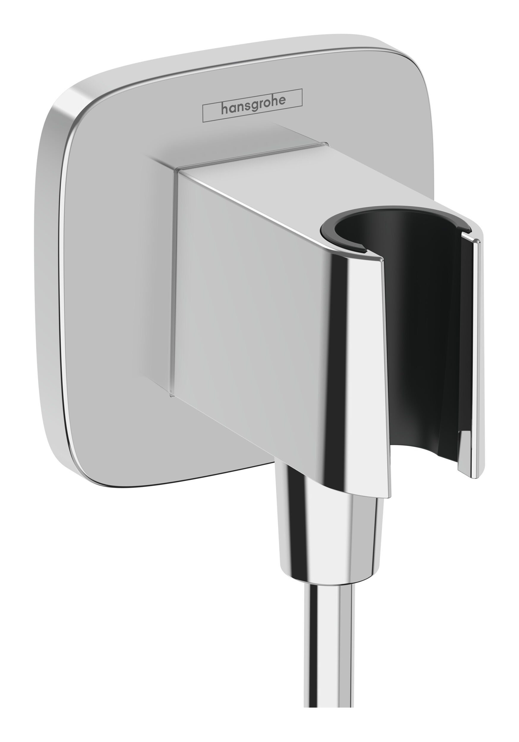 hansgrohe Wandanschlussbogen FixFit Q, Wandanschluss mit Brausehalter