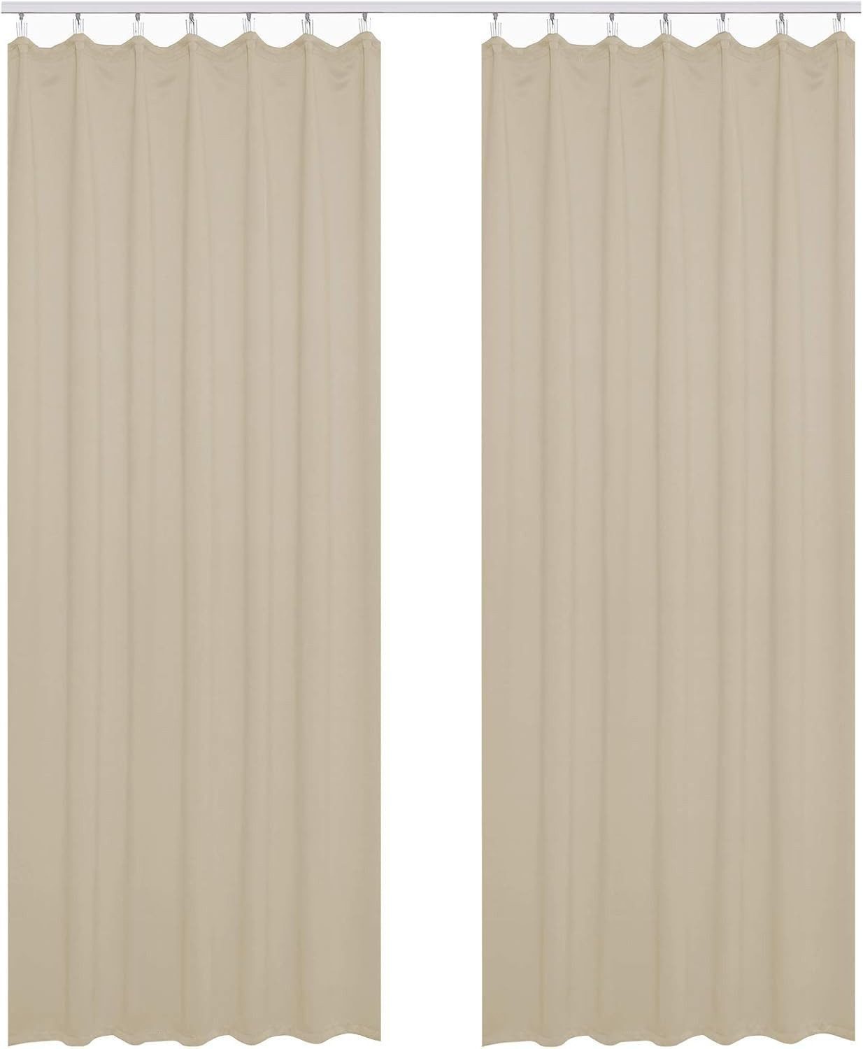 Woltu Vorhang (2 St), Kräuselband, blickdicht, Blickdicht mit Kräuselband L günstig online kaufen