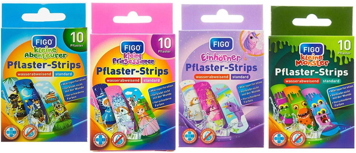 varivendo Wundpflaster Kunterbunte Kinderpflaster, 40 Stück (Set, 40 St., Kinderpflaster), pflaster wundpflaster pflasterverband