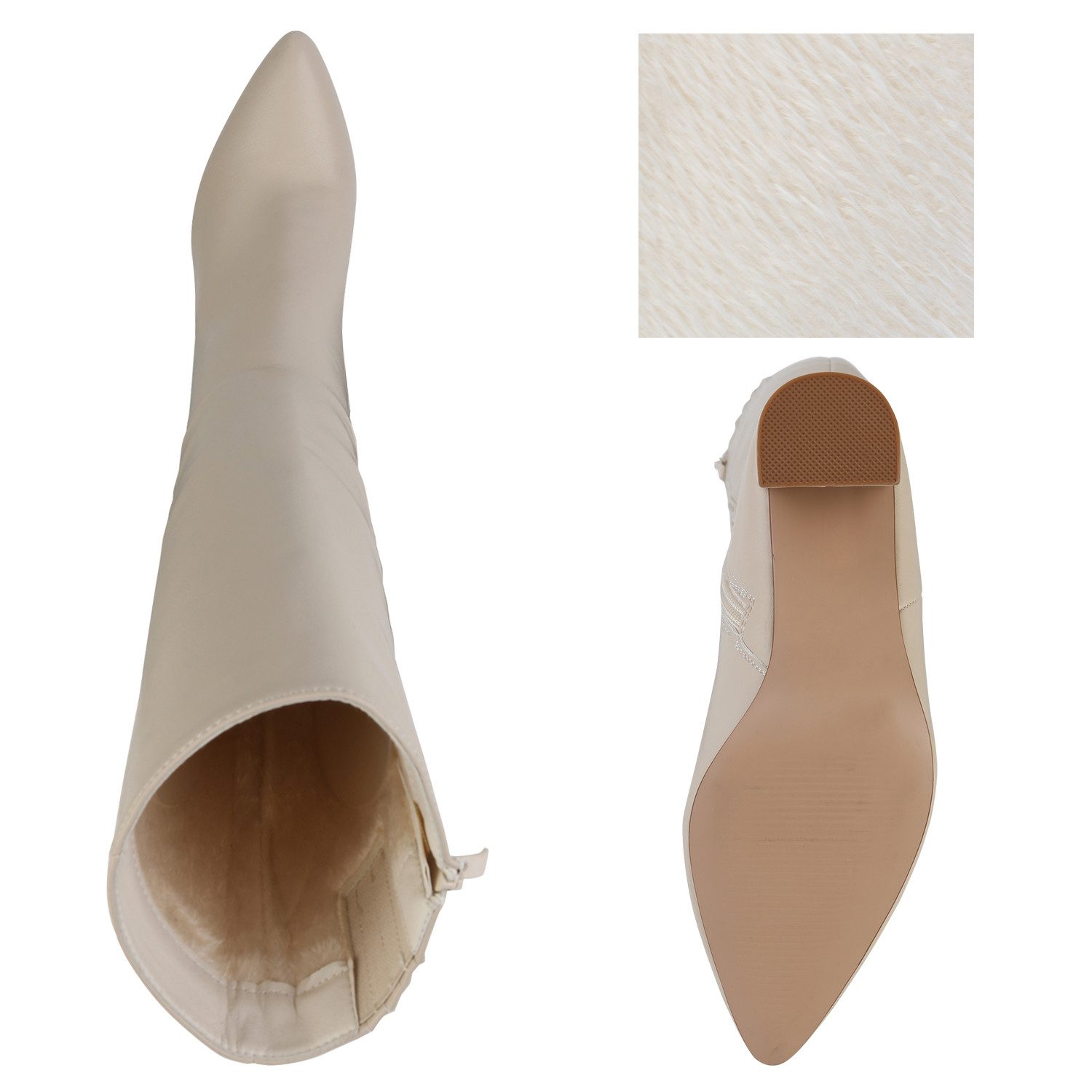 VAN HILL 840612 Stiefel Damen Leicht Gefütterte Klassische Stiefel Spitze Basic