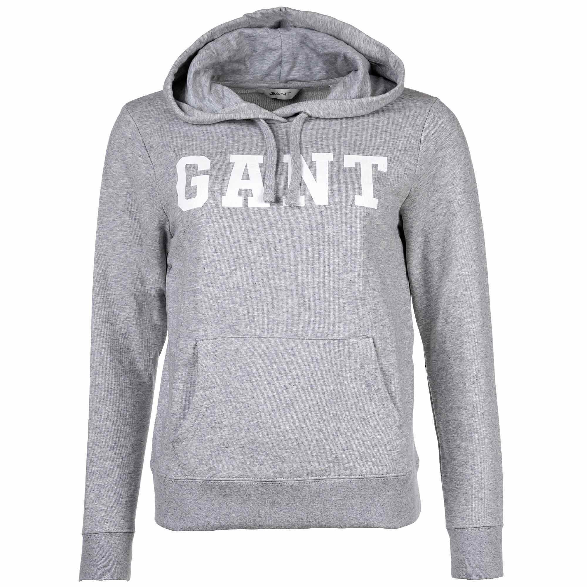 Gant Sweater Damen Hoodie - REGULAR GRAPHIC HOODIE Grau