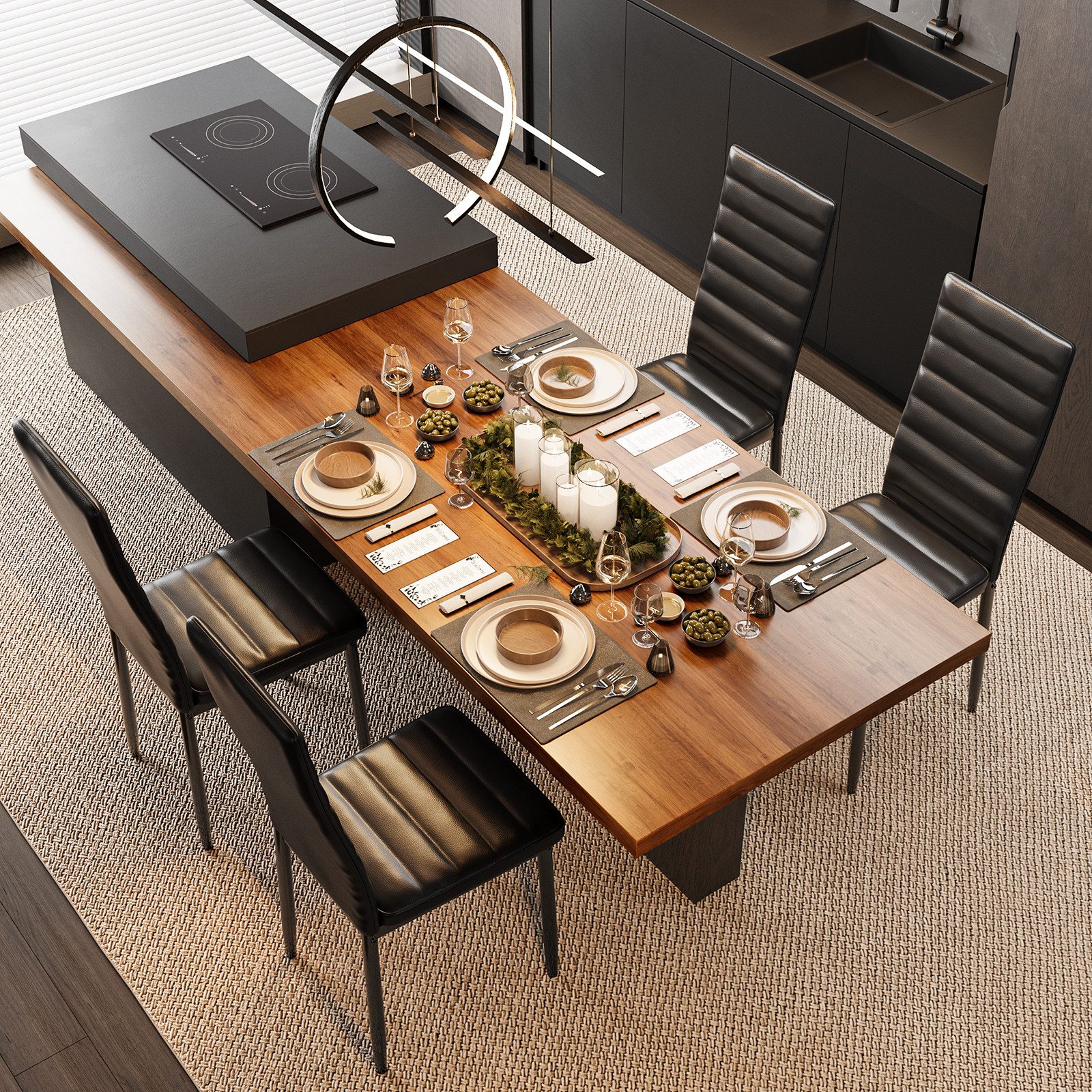 Bealife Esszimmerstuhl ( 4er-Set) ,Küchenstuhl mit Gepolstert,Esszimmerstüh günstig online kaufen