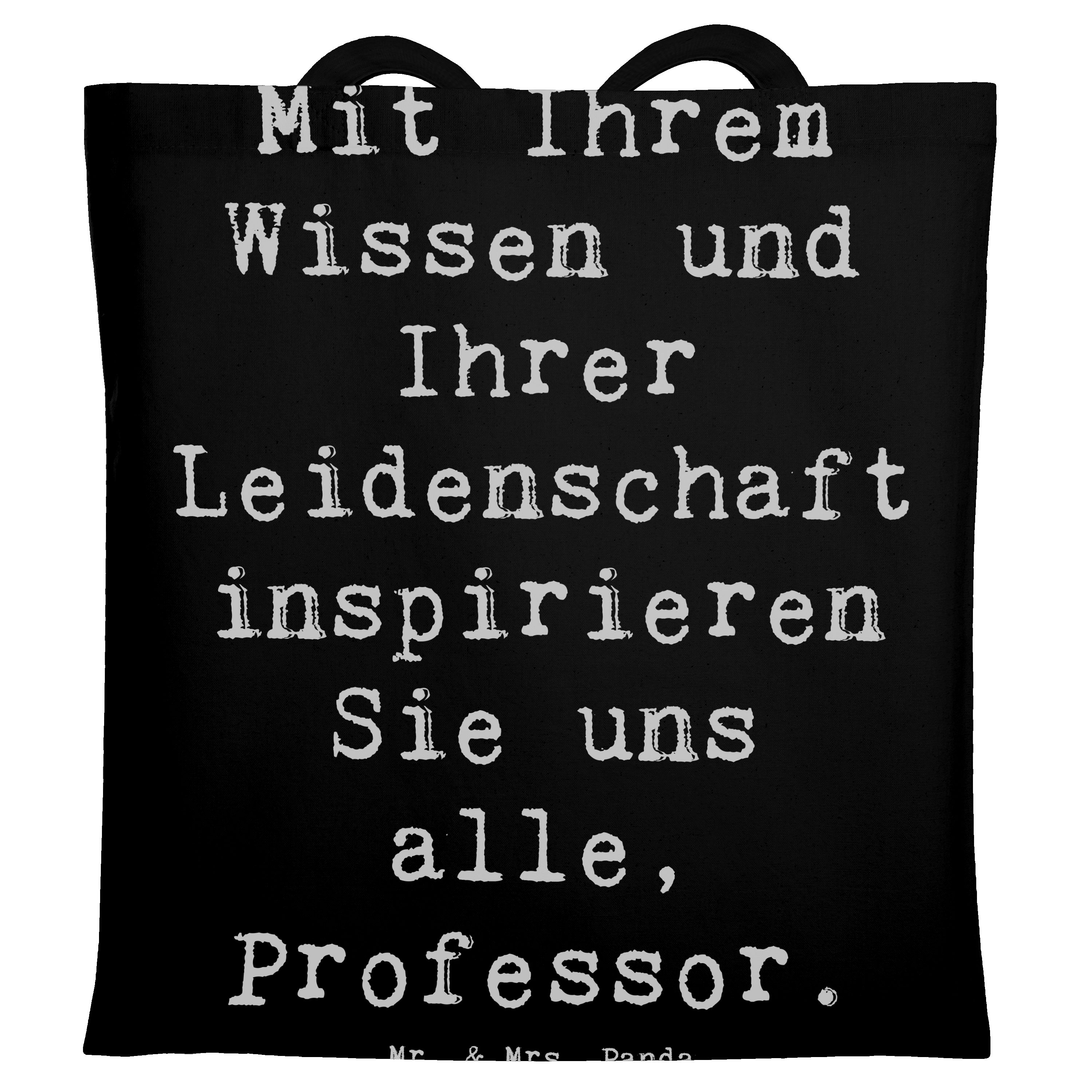 Tragetasche Inspirierender Professor - Schwarz - Geschenk, Wissen, Lehre, Leidens