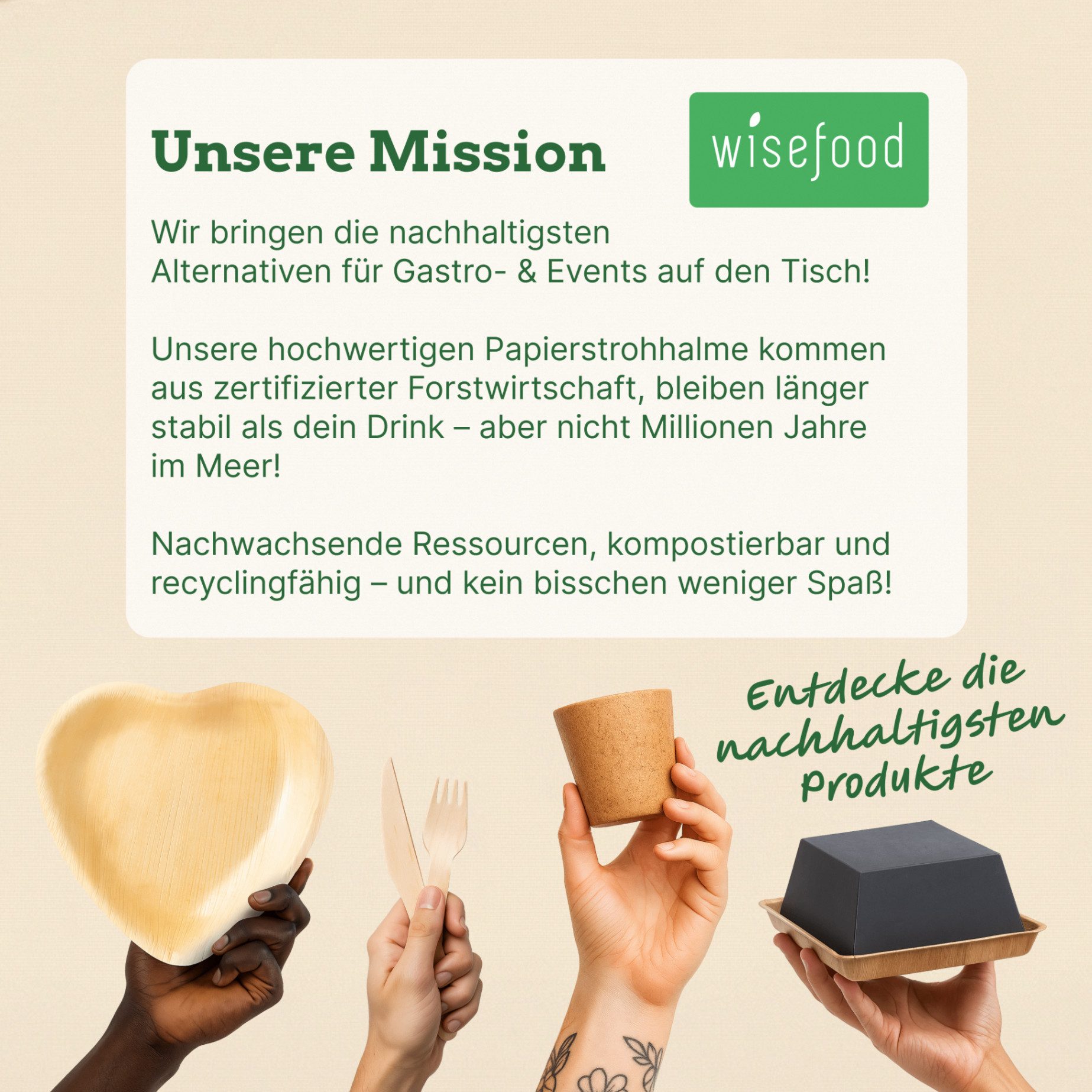 wisefood Trinkhalme Papier-Strohhalme, schwarz, Ø 0,8 x 24,5 cm, (500-tlg)