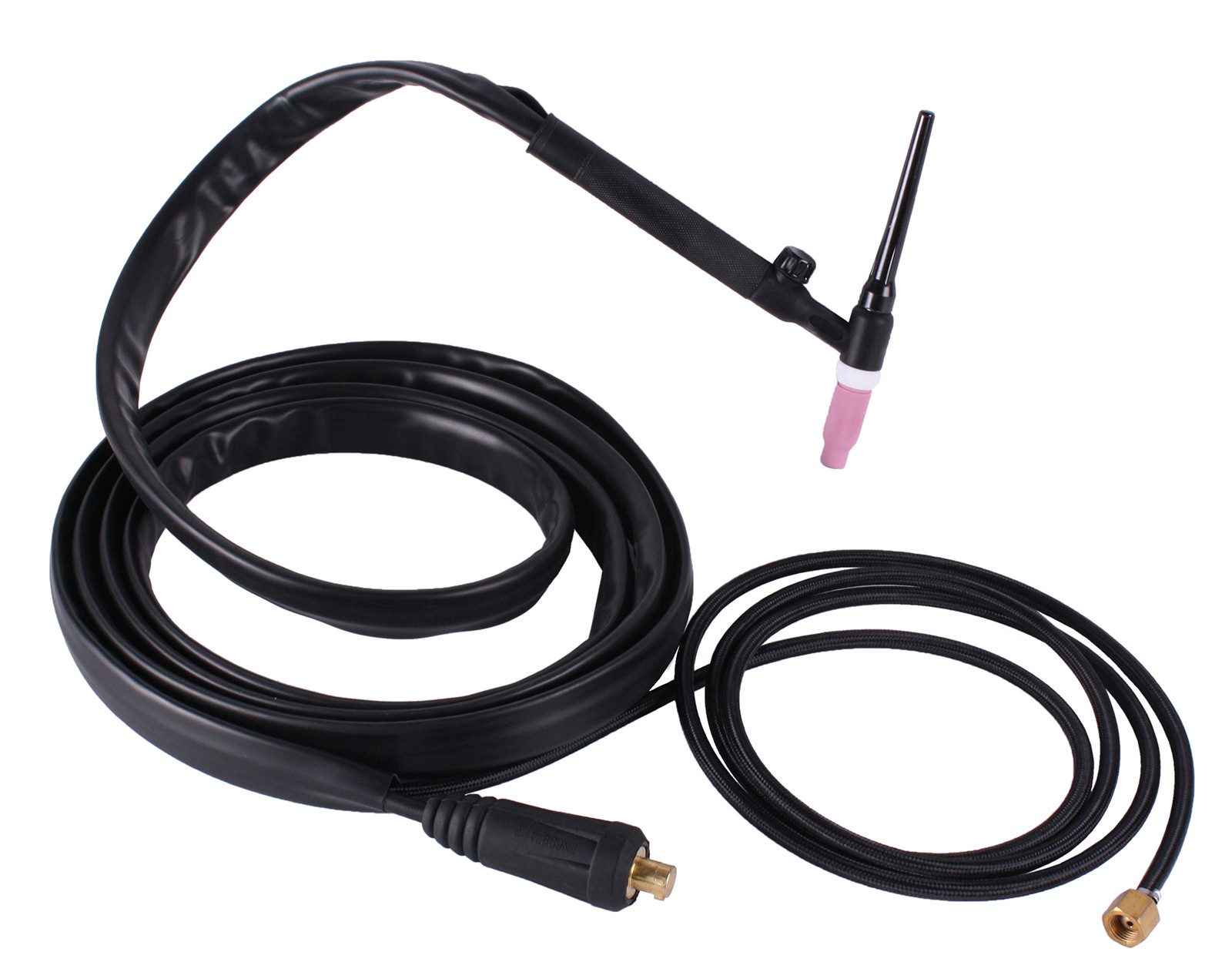 WELDINGER Inverterschweißgerät WIG-Schlauchpaket SR 17 V/ 4 m/13 mm Lift Arc externe Gassteuerung, Drehventil am Griffstück, Gasschlauch mit 1/4" Überwurfmutter