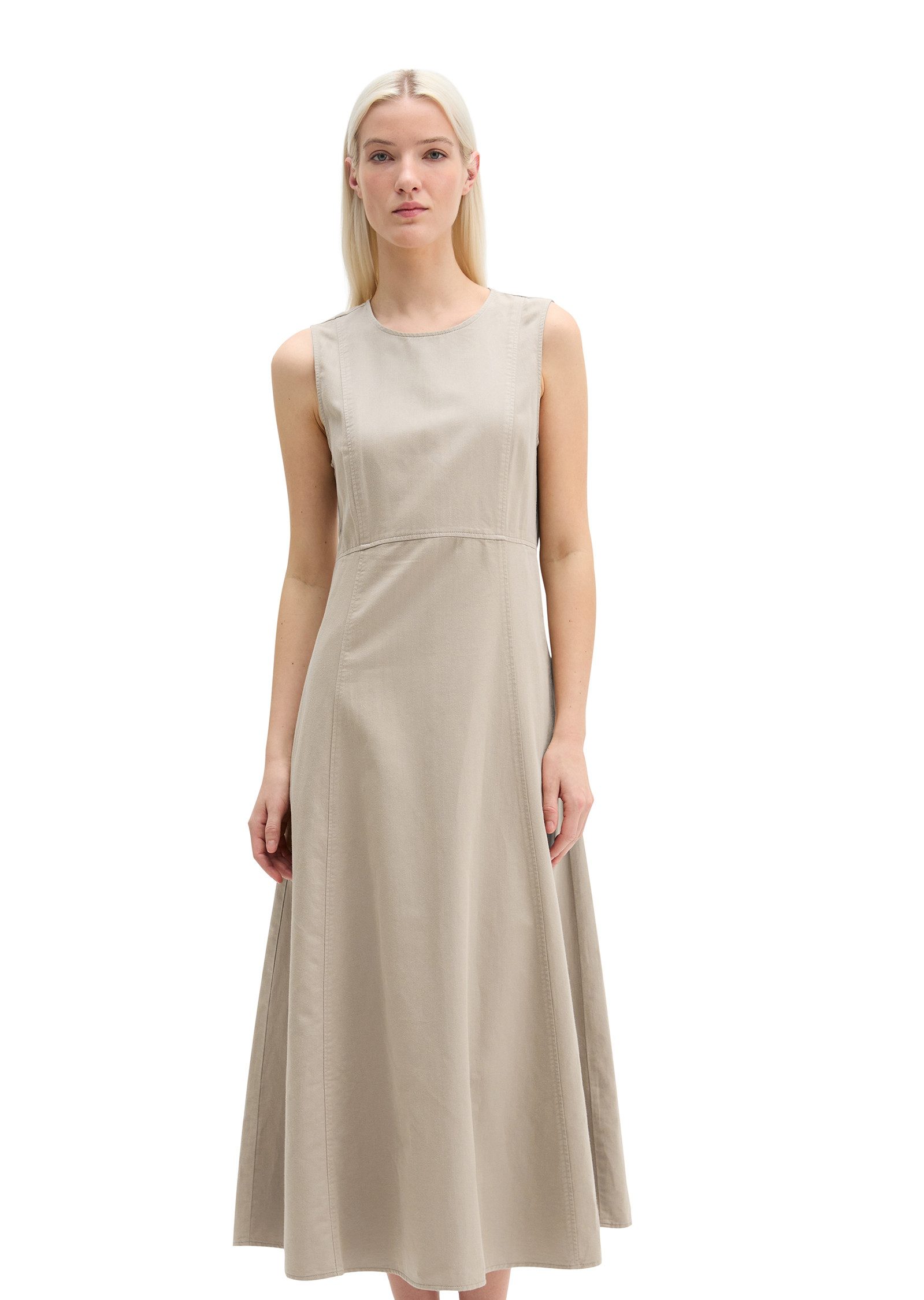 Marc O'Polo Midikleid aus Organic-Cotton-Lyocell-Leinen-Mix