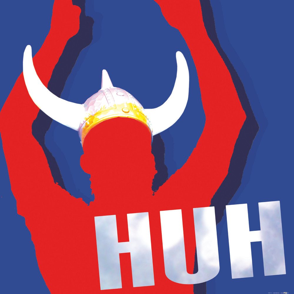 Poster FuÃŸball Kunstdruck Bild - Ein HUH Für Island (70 x 70 cm)
