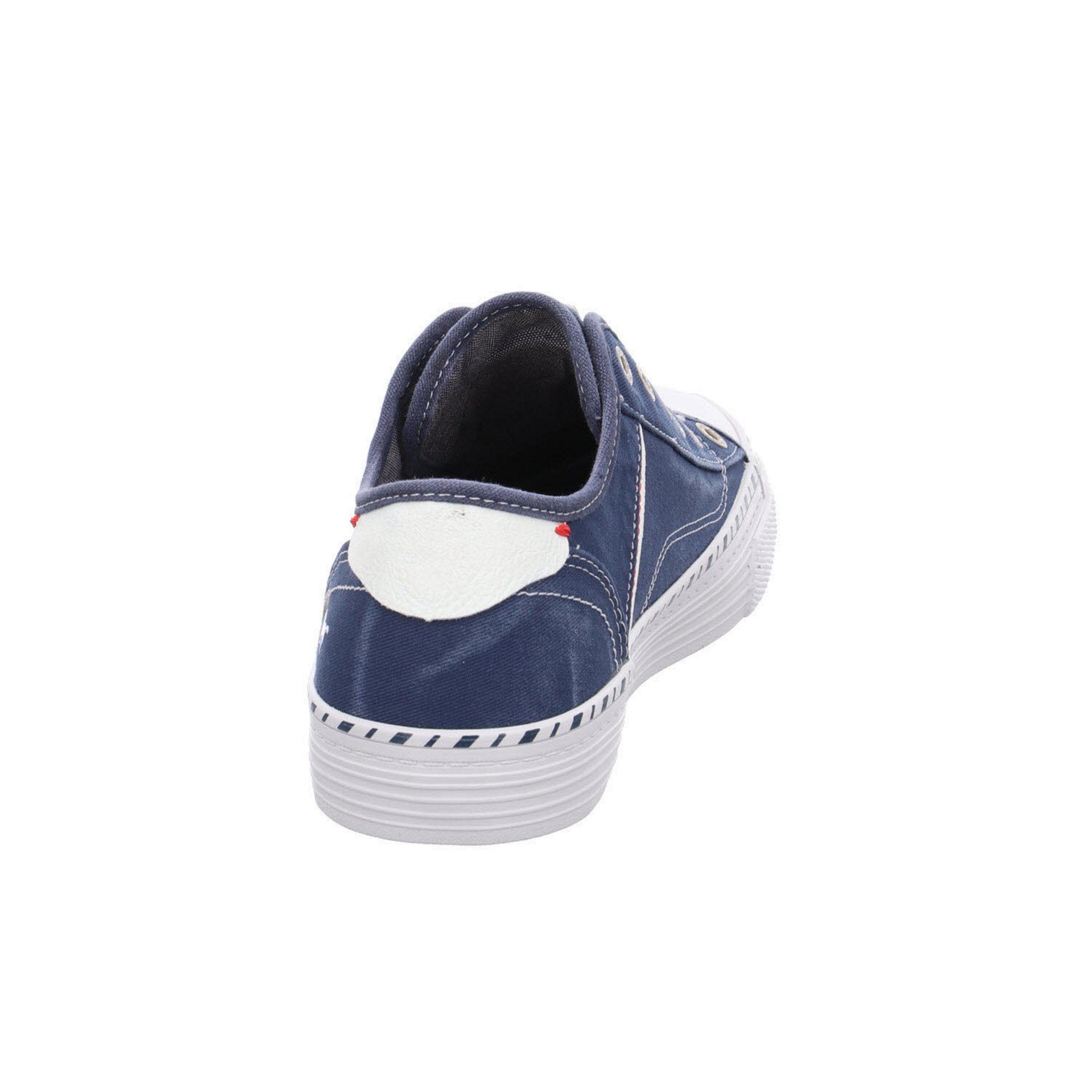 Damen Sneaker Sneaker Sport Schnürschuh Shoes Mustang jeansblau Halbschuhe Textil Schuhe