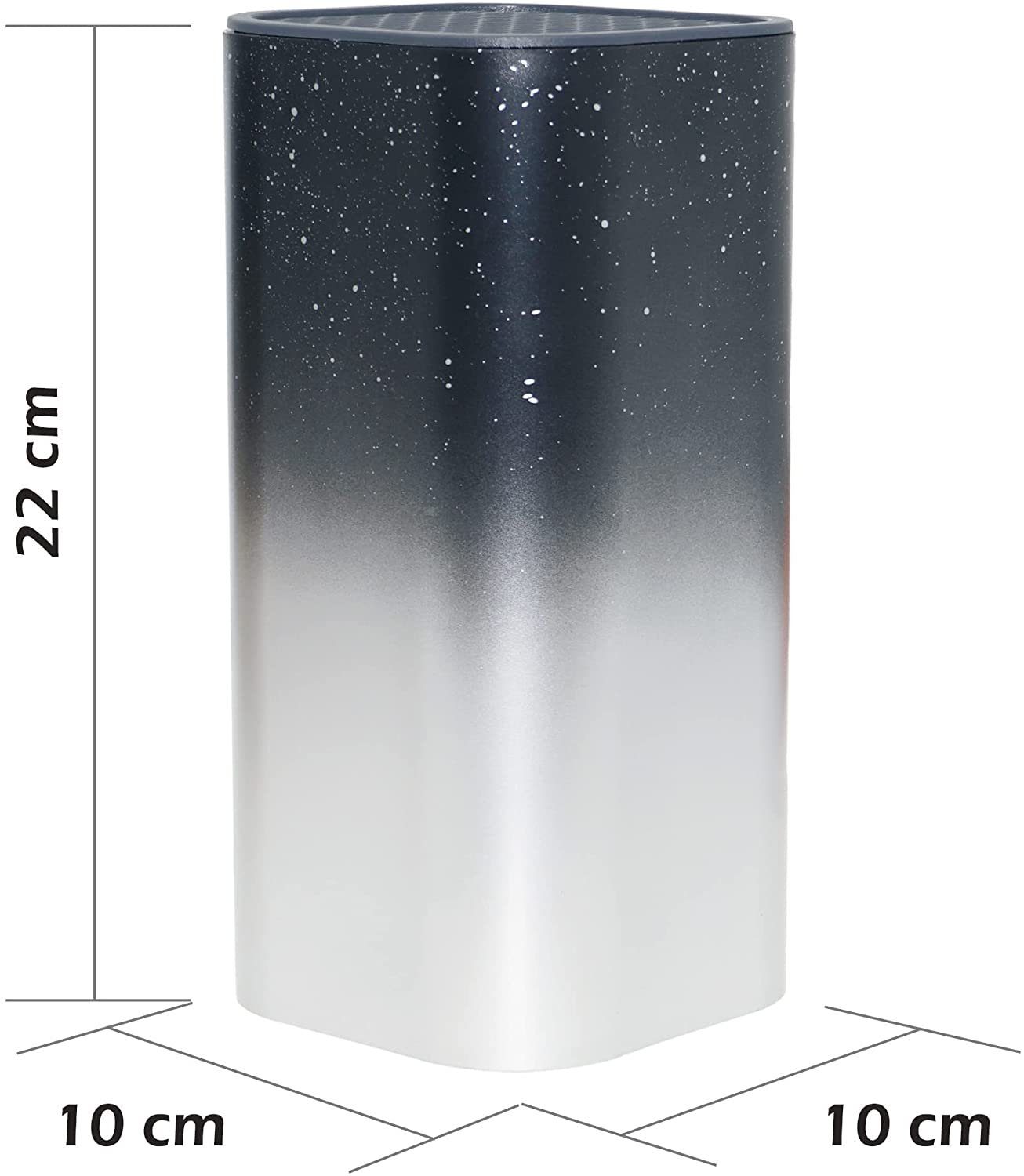 cm, 10x10 Kunststoff Messeraufbewahrung Lashuma 22 Silber Messerblock Block (1tlg), Höhe: cm Küchenmesser