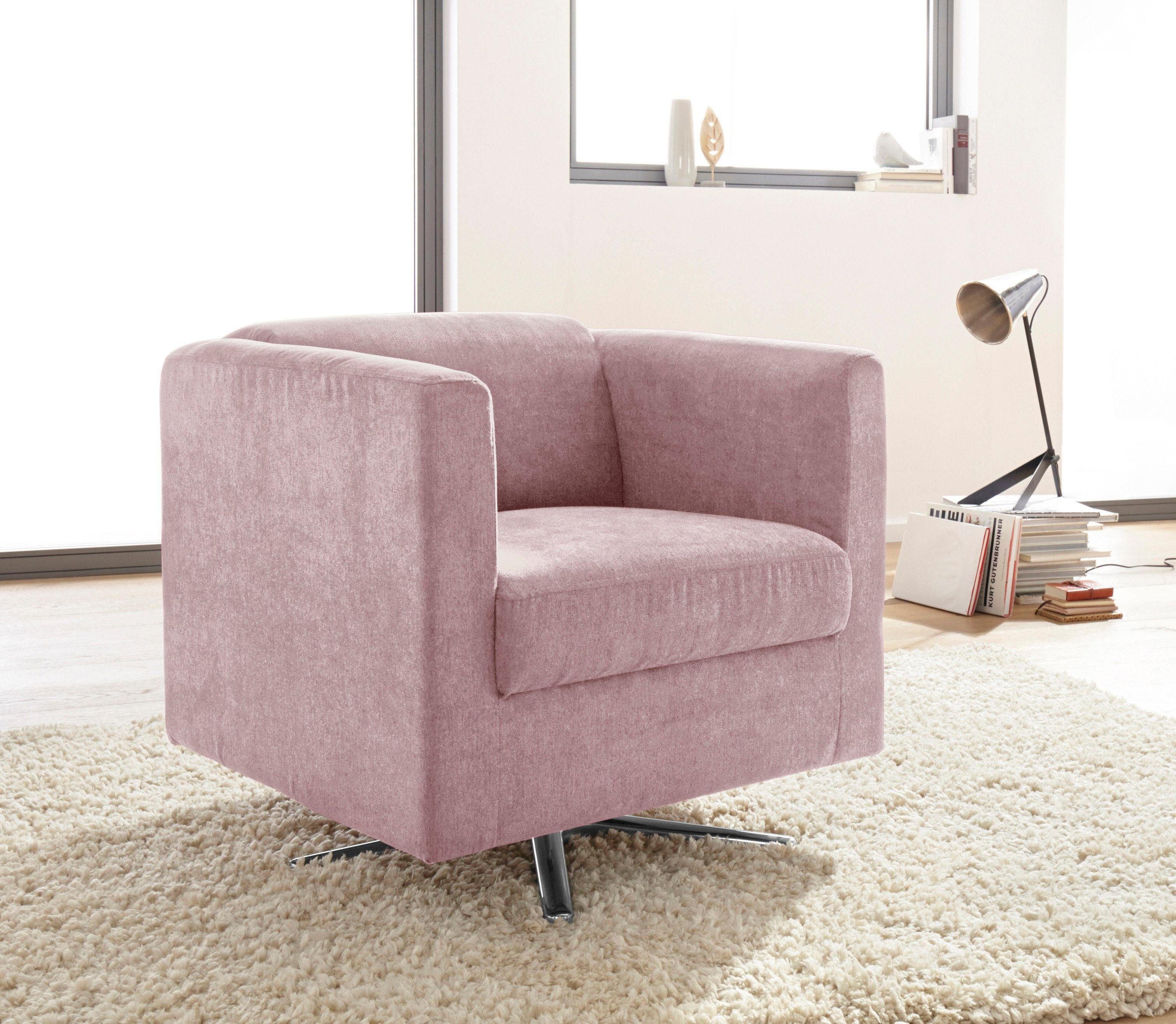 Home affaire Sessel Bob Drehsessel, Clubsessel und Cocktailsessel - alles passt, drehbar mit Sternfuß