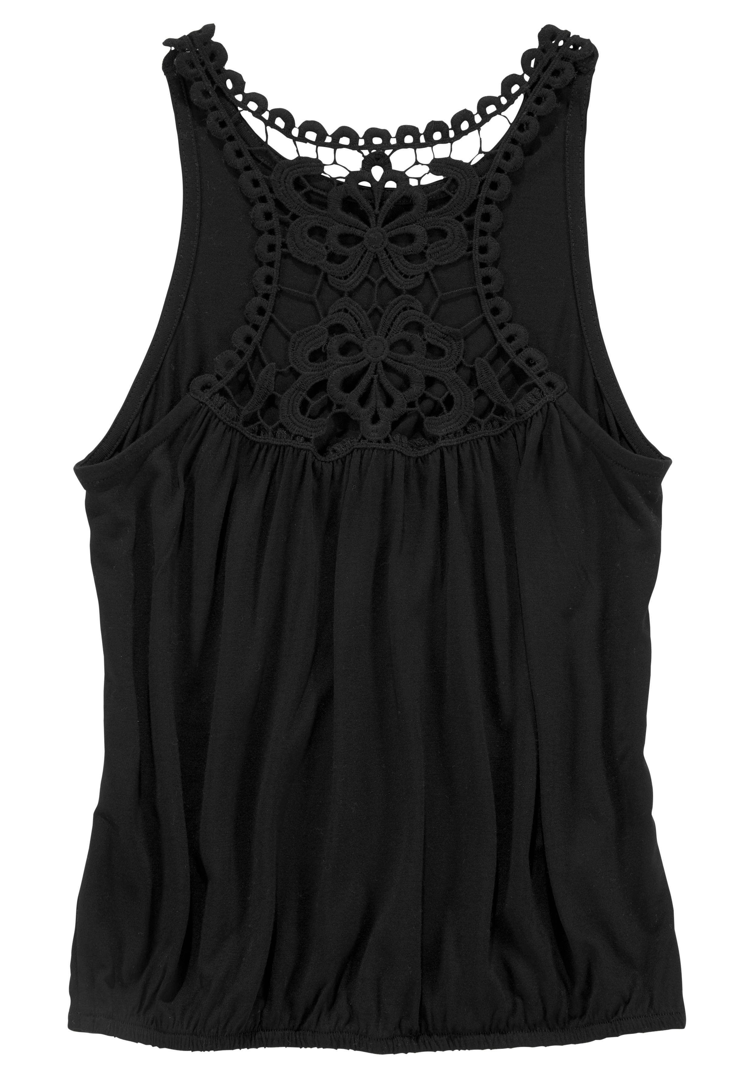 KIDSWORLD Tanktop Viskose - Top, mit Spitzeneinsatz im Rücken
