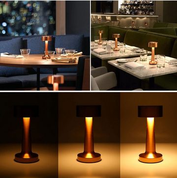 AKKEE Tischleuchte LED Nachttischlampe Tischlampe Dimmbar Tischleuchte Modern, Dimmbar, LED fest integriert, Warmweiß, Geeignet für Nachttische,Kaffeetische,Restaurants