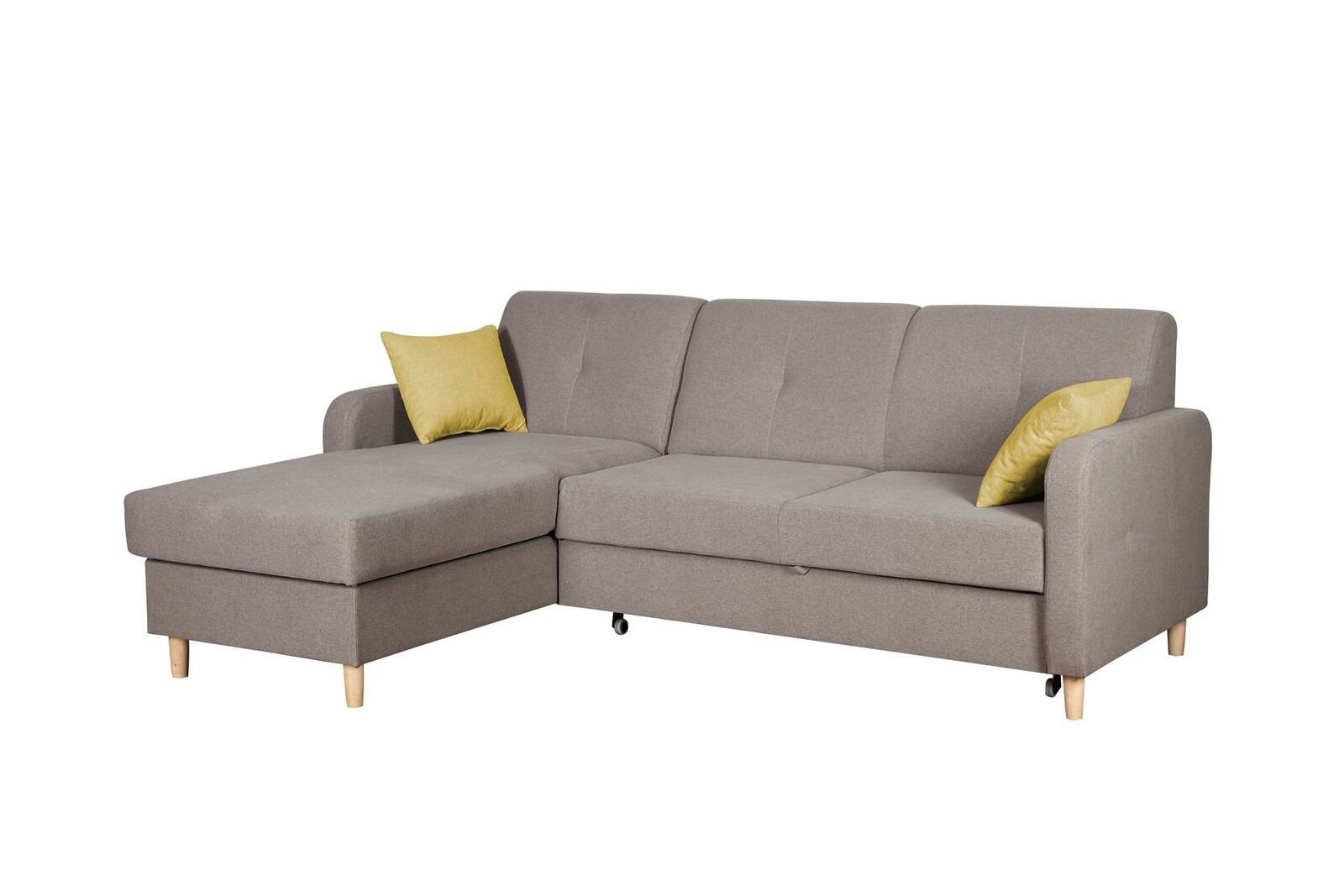 JVmoebel Sofa Ecksofa L-Form Sofa Couch Design Polster Modern Textil Bettfunktion, Made in Europe | Alle Sofas