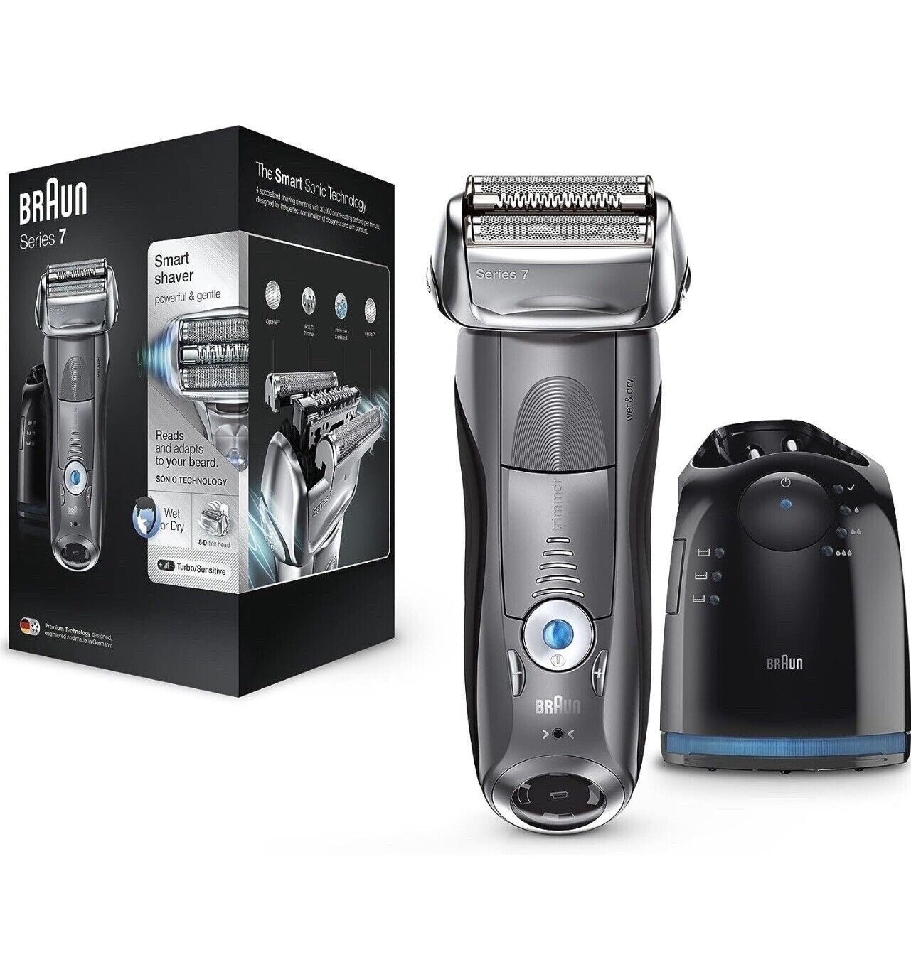 Braun Nassrasierer Series 7 7865CC Wet & Dry Smart Shaver