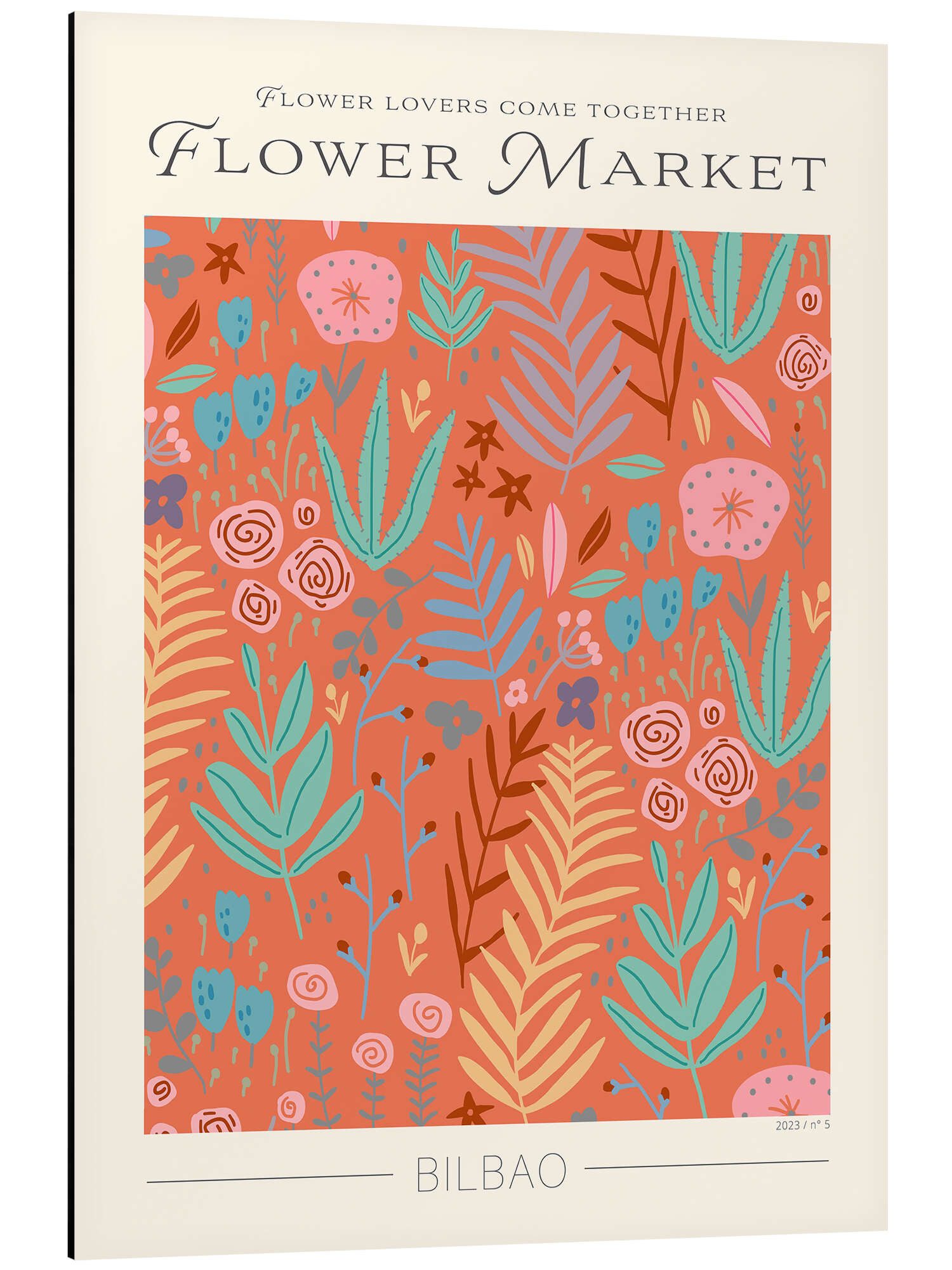 Posterlounge Wandbild Flower Market Bilbao, Exhibition Posters, erhältlich als Poster, Leinwandbild, Wandsticker oder Acrylglasbild