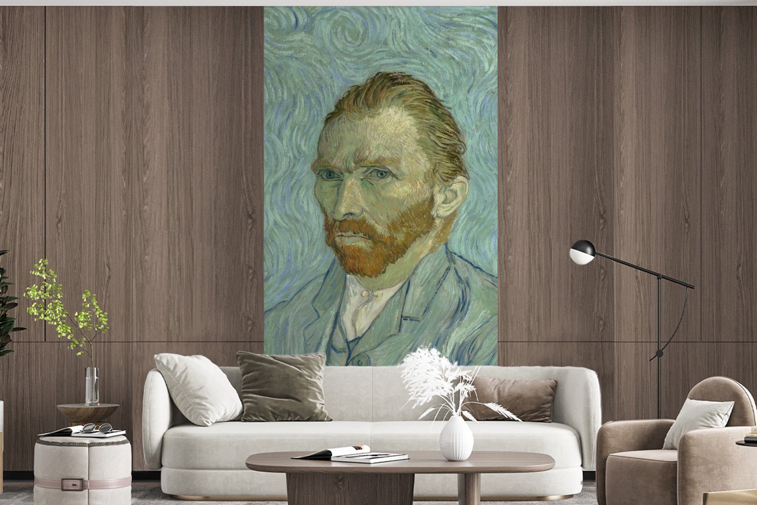 Gogh, van Schlafzimmer Vincent (2 Wohnzimmer Fototapete MuchoWow Fototapete für Küche, bedruckt, Matt, Selbstporträt - Vliestapete St),