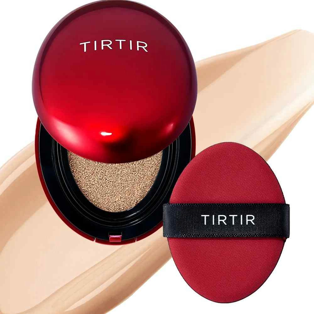 TIRTIR Foundation TIR TIR, Mask Fit Red Cushion 34C Amber - 18 g, Feuchtigkeitsspendende Cushion-Foundation mit hoher Deckkraft