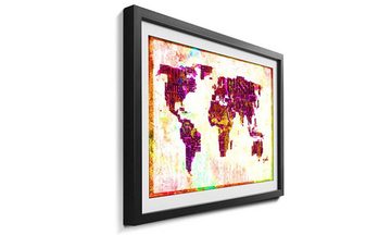 WandbilderXXL Kunstdruck Worldmap No.3, Weltkarte, Wandbild, in 4 Größen erhältlich