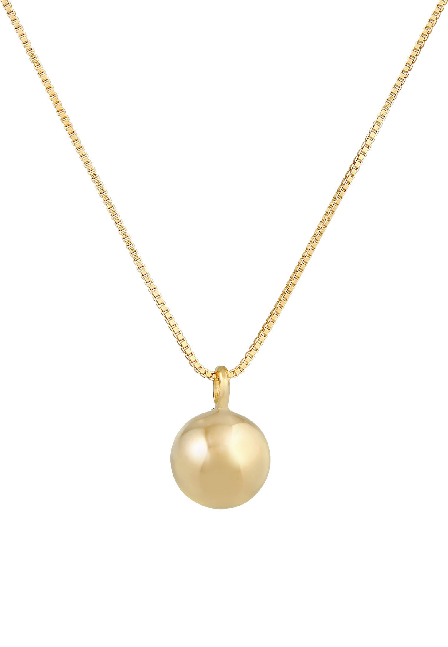 Elli Premium Kette mit Anhänger Kugel Anhänger Rund Basic 925 Silber, Kugel günstig online kaufen