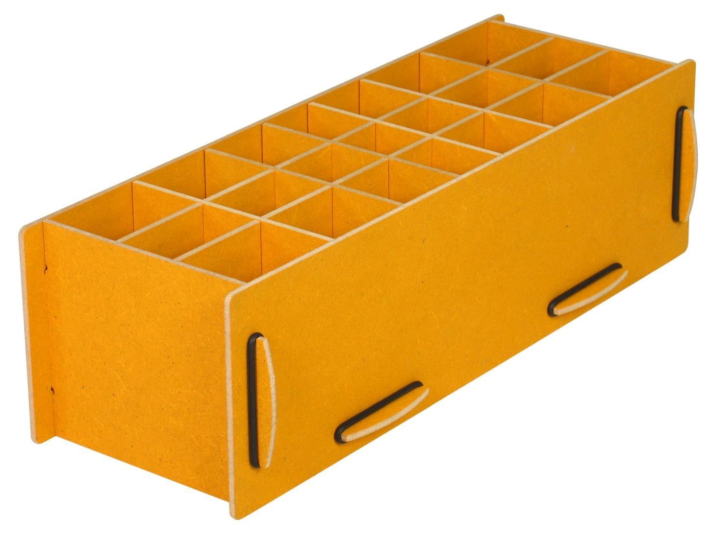 WERKHAUS® Aufbewahrungsbox Werkhaus - Stiftebox XL Gelb Stifte- Halter Becher Ablage Holz