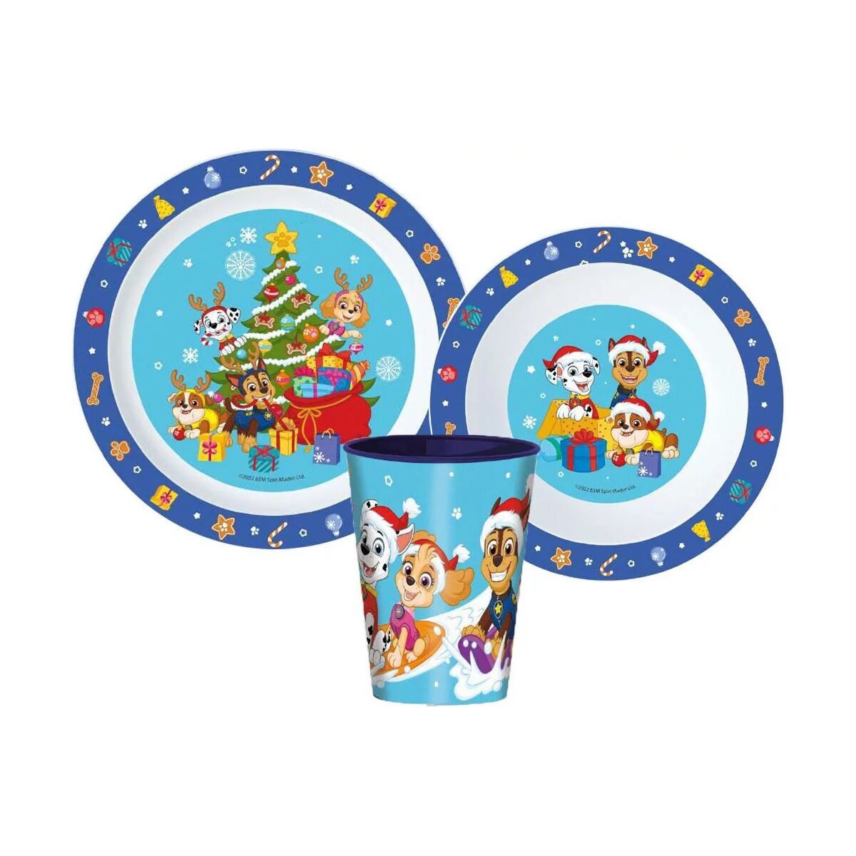 PAW PATROL Kindergeschirr-Set Paw Patrol Holiday Weihnachtsgeschirr-Set