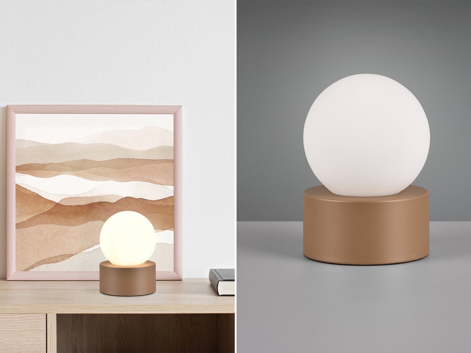 Reality Leuchten LED Nachttischlampe, Mitgeliefertes Leuchtmittel per Berüh günstig online kaufen