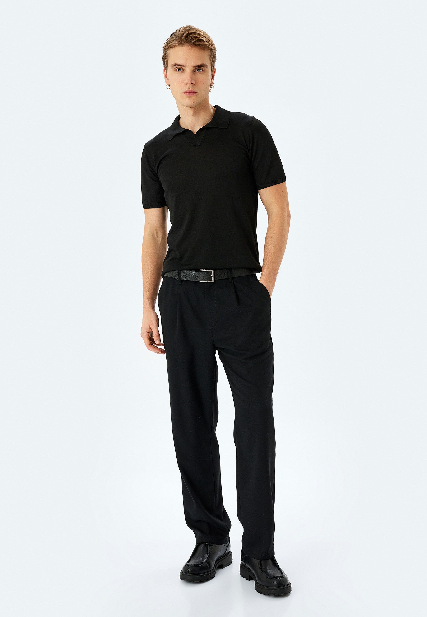 Koton T-Shirt V-Kragen Polo Slim T-Shirt