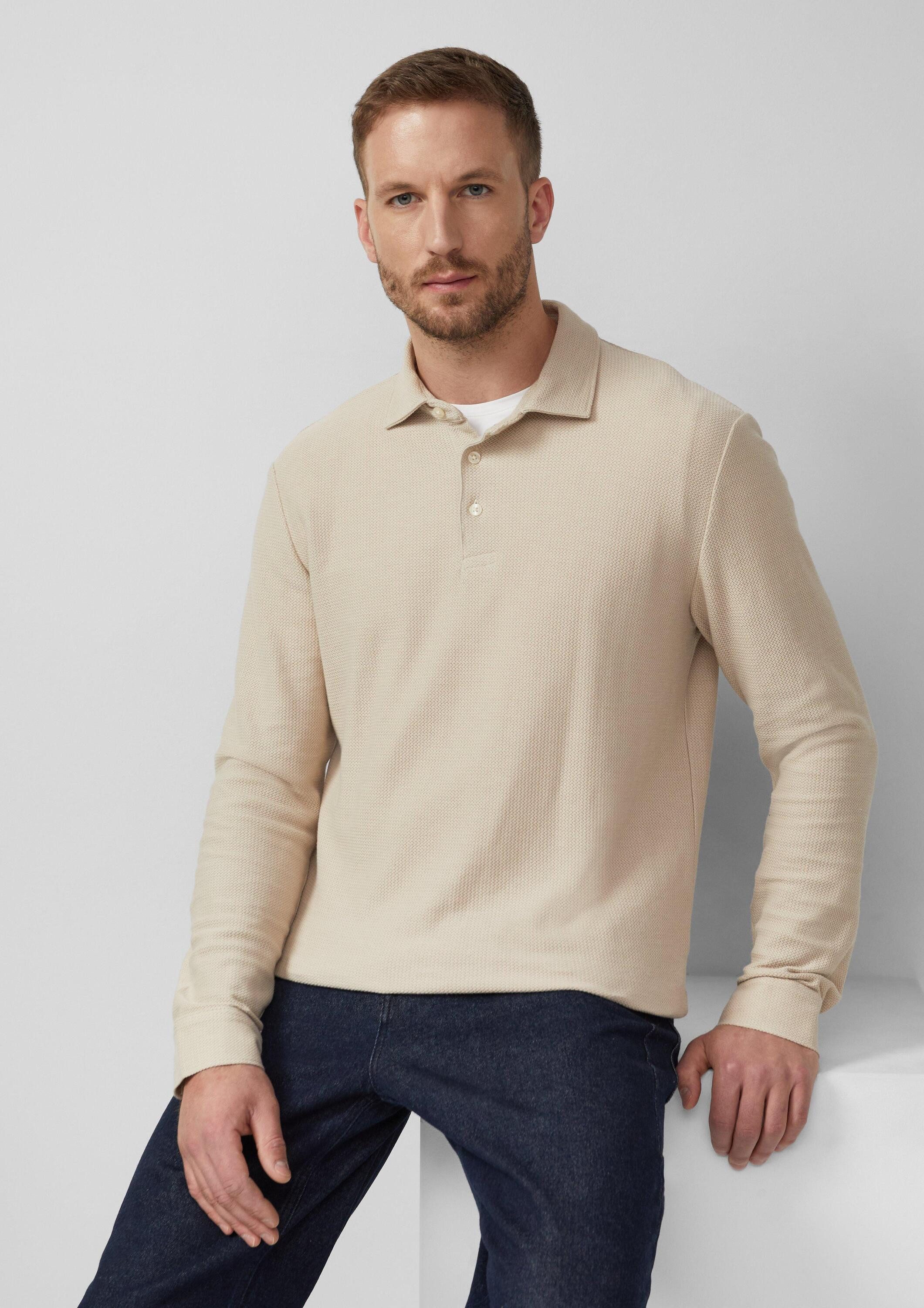 Langarmshirt Polo-Shirt