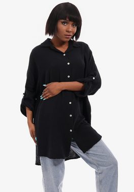 YC Fashion & Style Longbluse Oversized Long Bluse in XXL Look mit Rückenmotiv One Size in Unifarbe