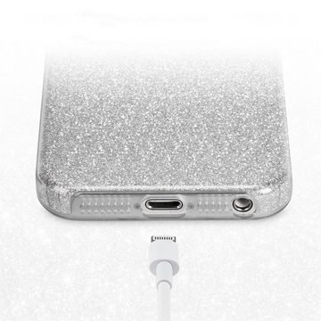 CoolGadget Handyhülle Glitzer Glamour Hülle für Apple iPhone SE (1. Gen), iPhone 5S 4 Zoll, Slim Case mit Glossy Effect Schutzhülle für iPhone 5 / 5S / SE Hülle