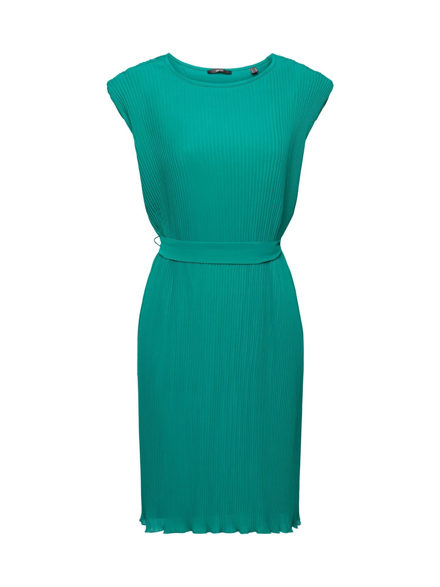 Esprit Collection GREEN Minikleid ECOVERO™ EMERALD LENZING™ Ärmelloses Plisseekleid