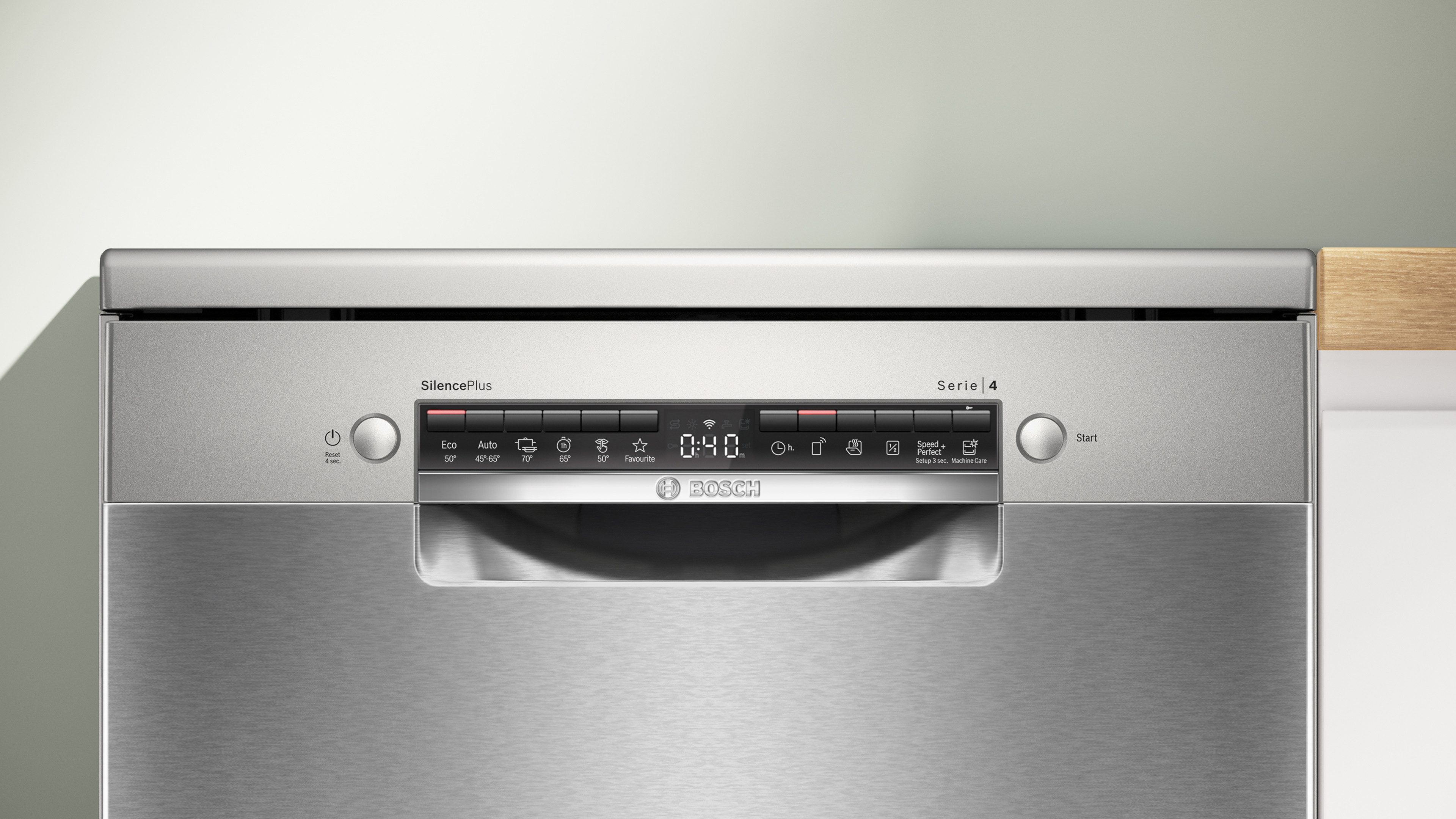BOSCH Standgeschirrspüler Serie 4 SMS4EVI08E, 14 Maßgedecke, Automatische Türöffnung für mehr Effizienz – Bild 5 von 5