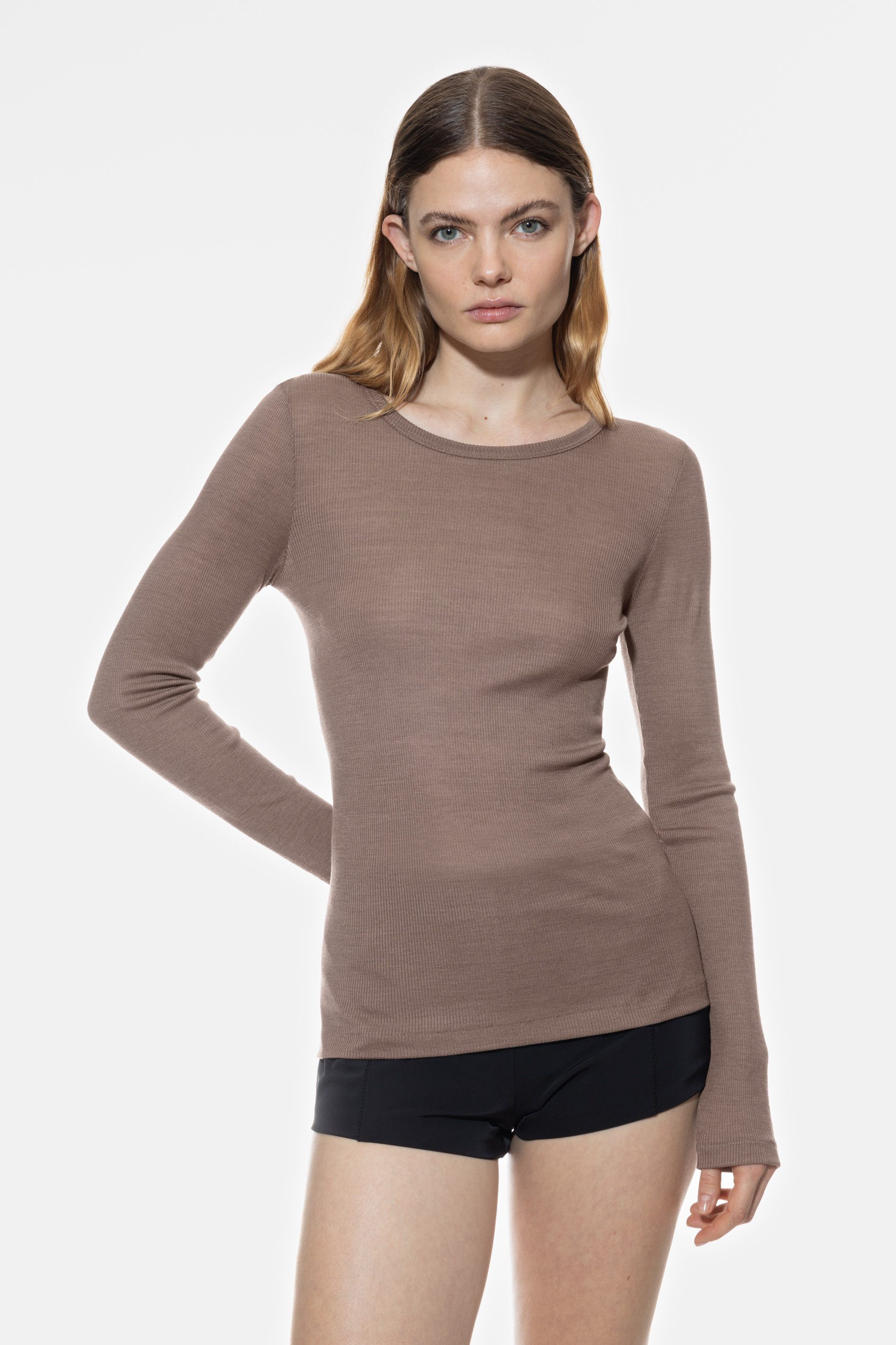 Mey Langarmshirt Damen Serie Wool Love Uni (1-tlg) günstig online kaufen