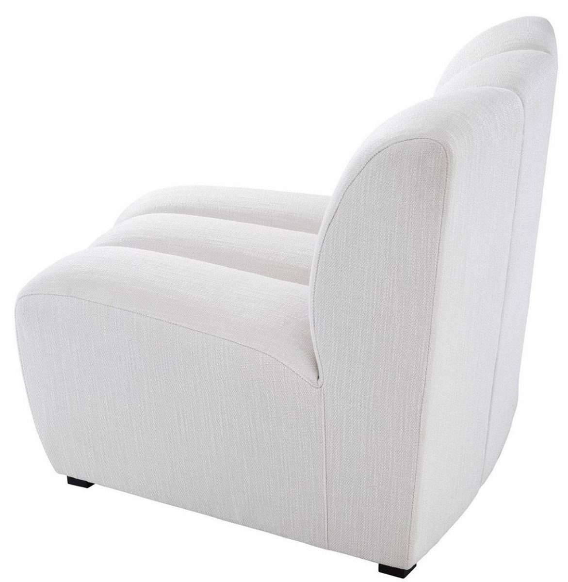 Schwarz Gebogenes - & Luxus / Padrino Casa Erweiterbares Sofa x Couch Weiß 95 cm H. Wohnzimmer 109 83,5 Luxus x Sofa