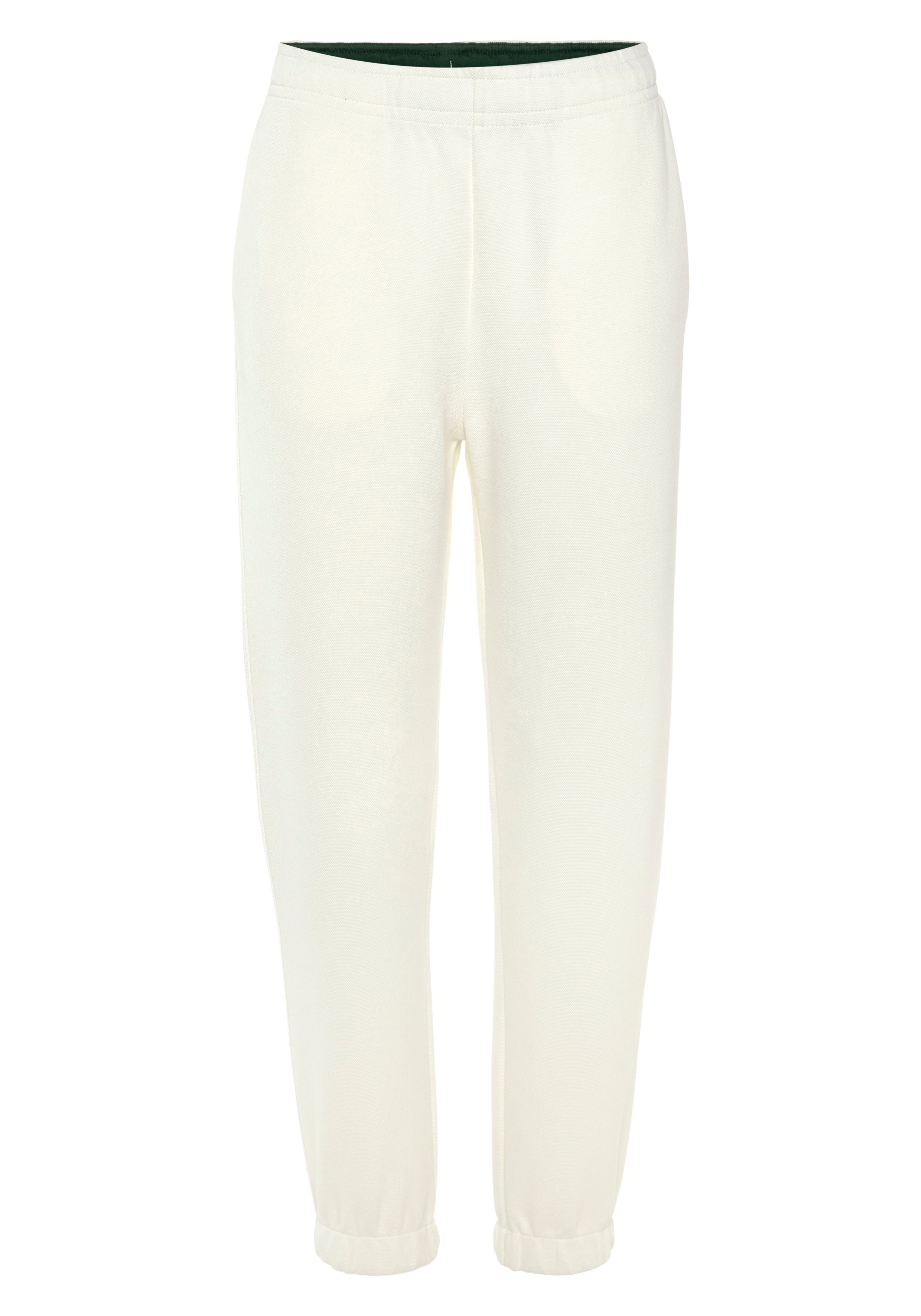 Lacoste Jogger Pants mit elastischen Bündchen, Hochwertige und angenehm  tragbare Pique-Qualität