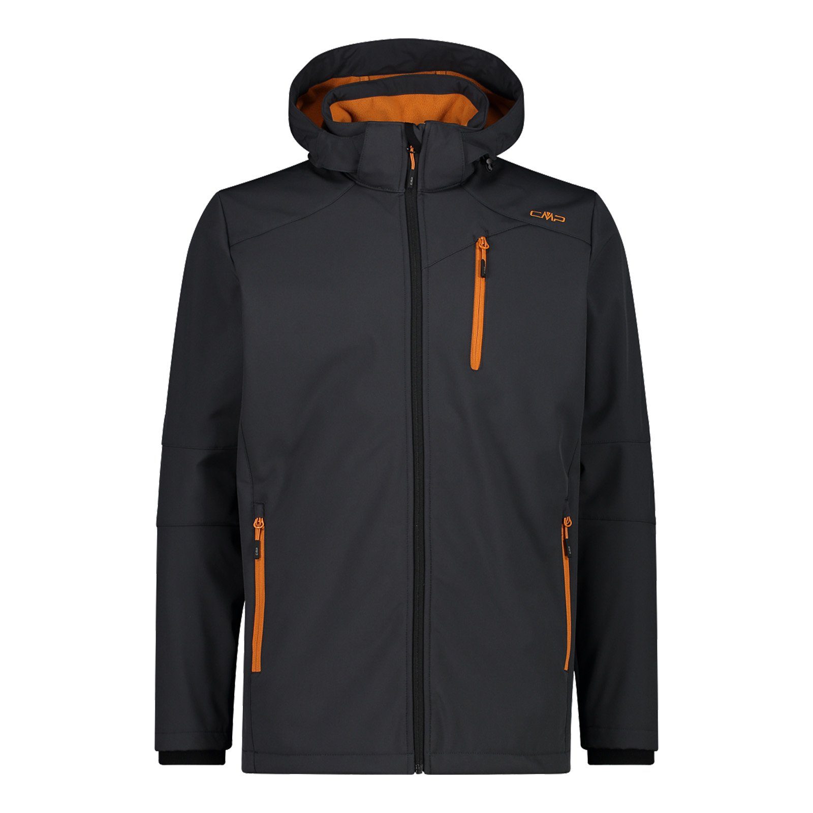 CMP Softshelljacke Man Zip antracite abnehmbarer 05UP / Kapuze zucca mit Hood Jacket